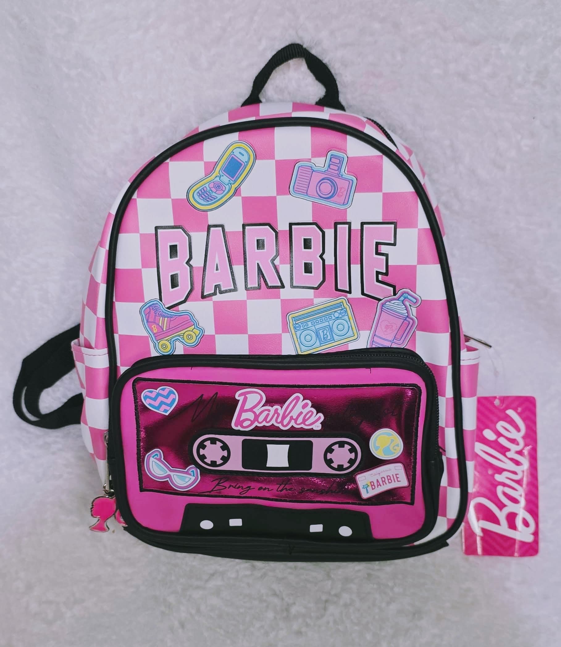 Bolso Barbie Original - Retro Check & Cassette 🎀📻💖