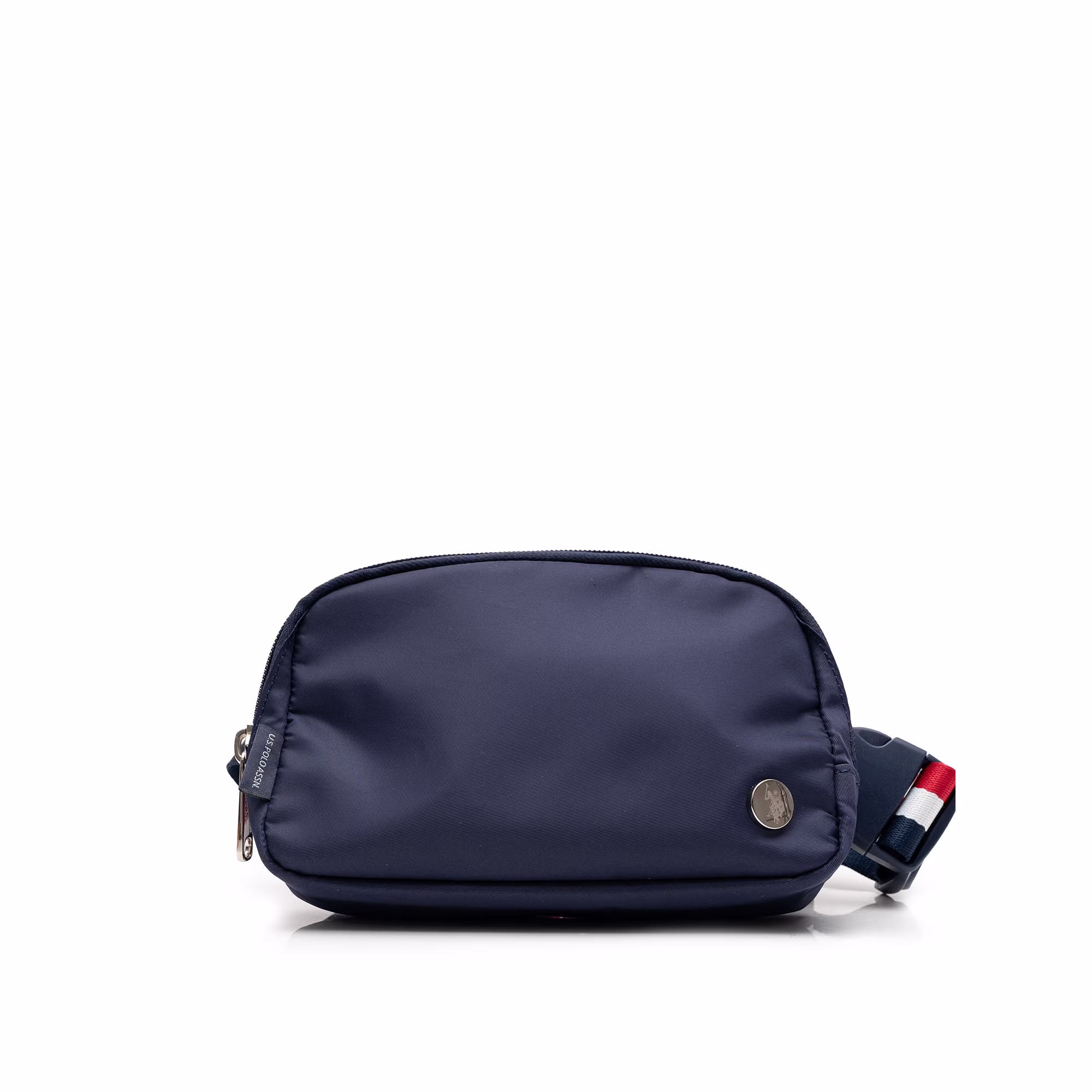 🏇 U.S. POLO ASSN. RIÑONERA AZUL MARINO - TIRANTES A RAYAS ✨