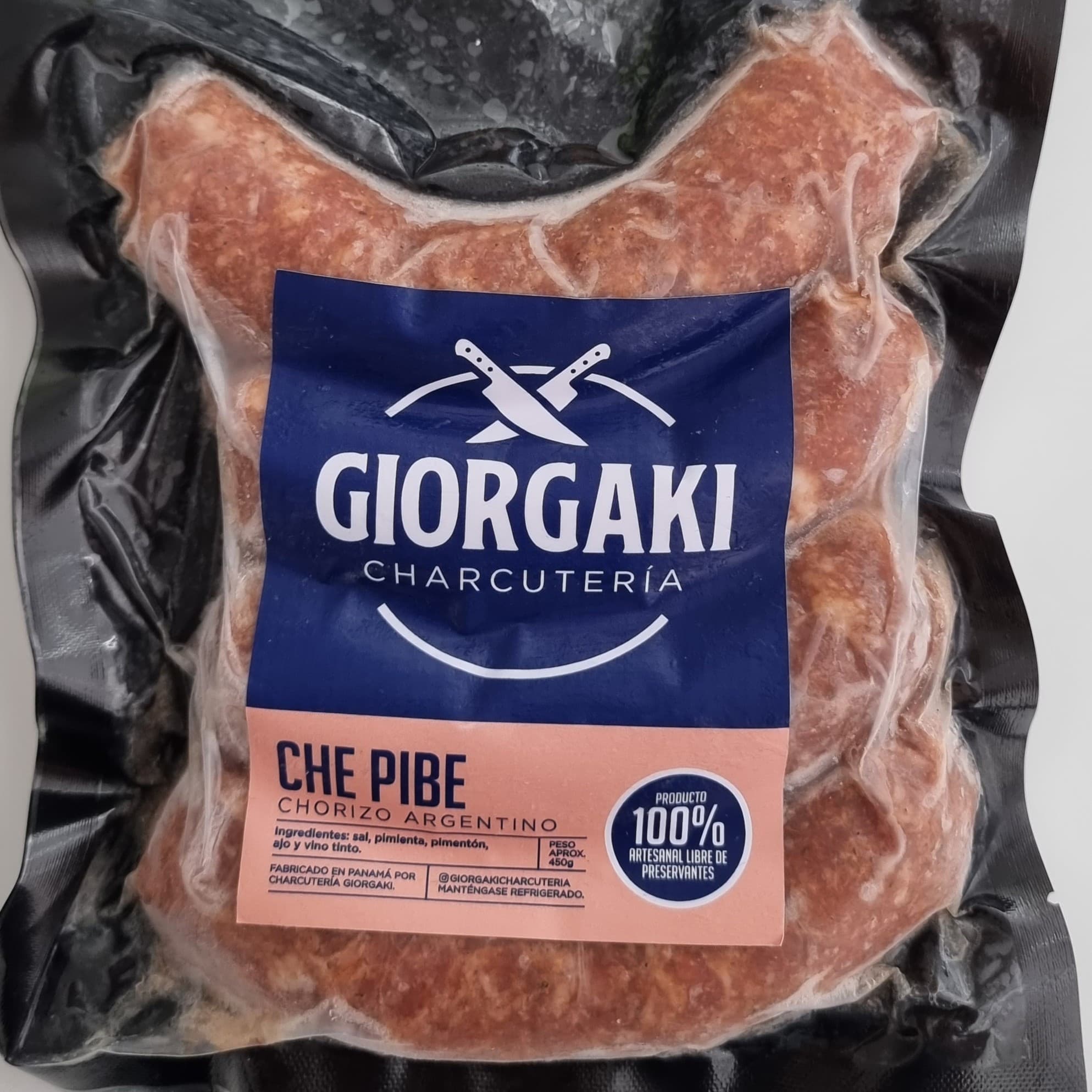 Chorizos Artesanales de Cerdo "Giorgaki CHE PIBE"