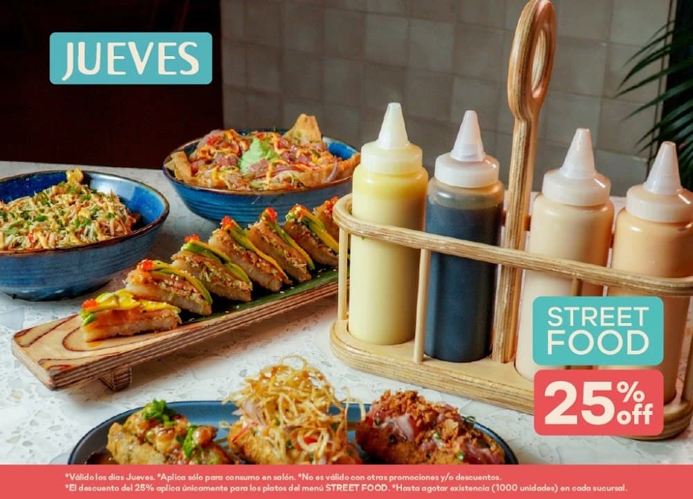 Jueves: Street Food 25% descuento