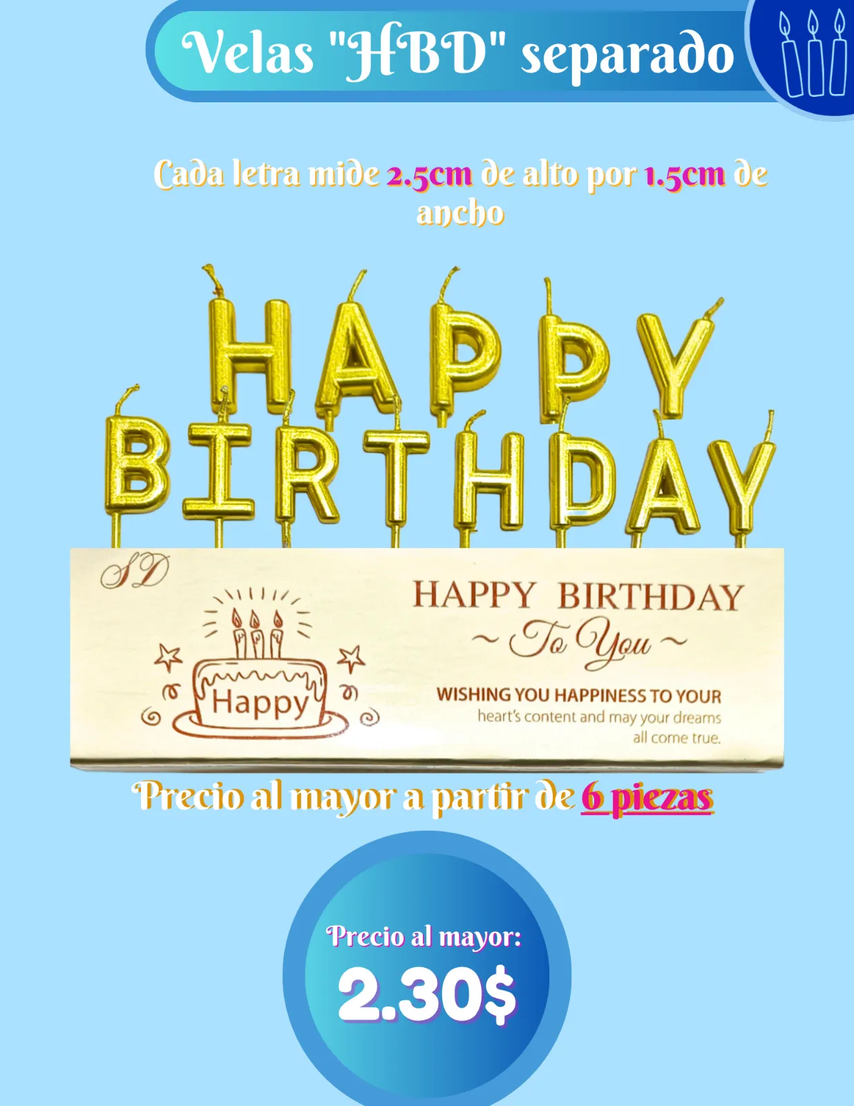 VELAS HBD SEPARADO