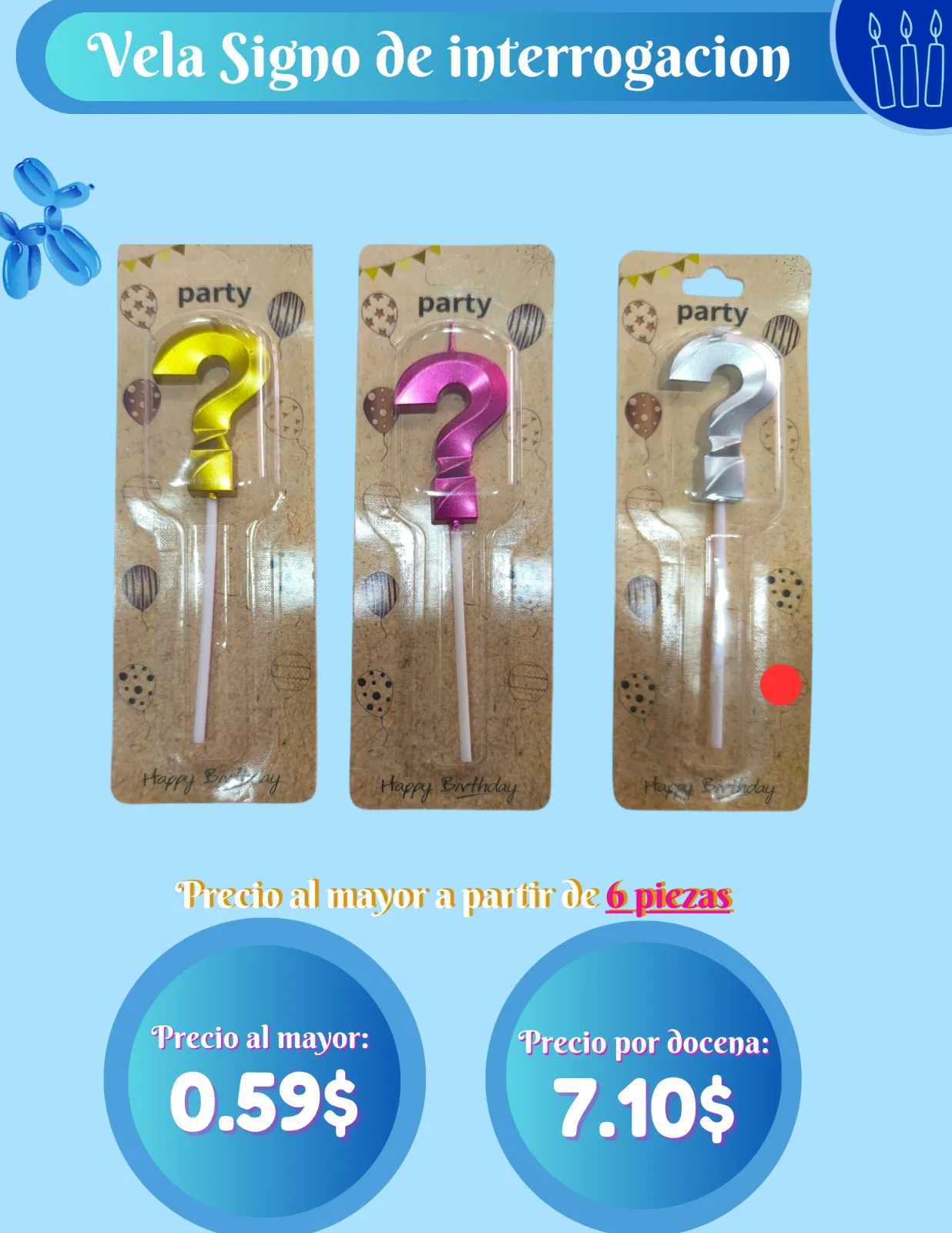 VELAS SIGNO DE INTERROGACION
