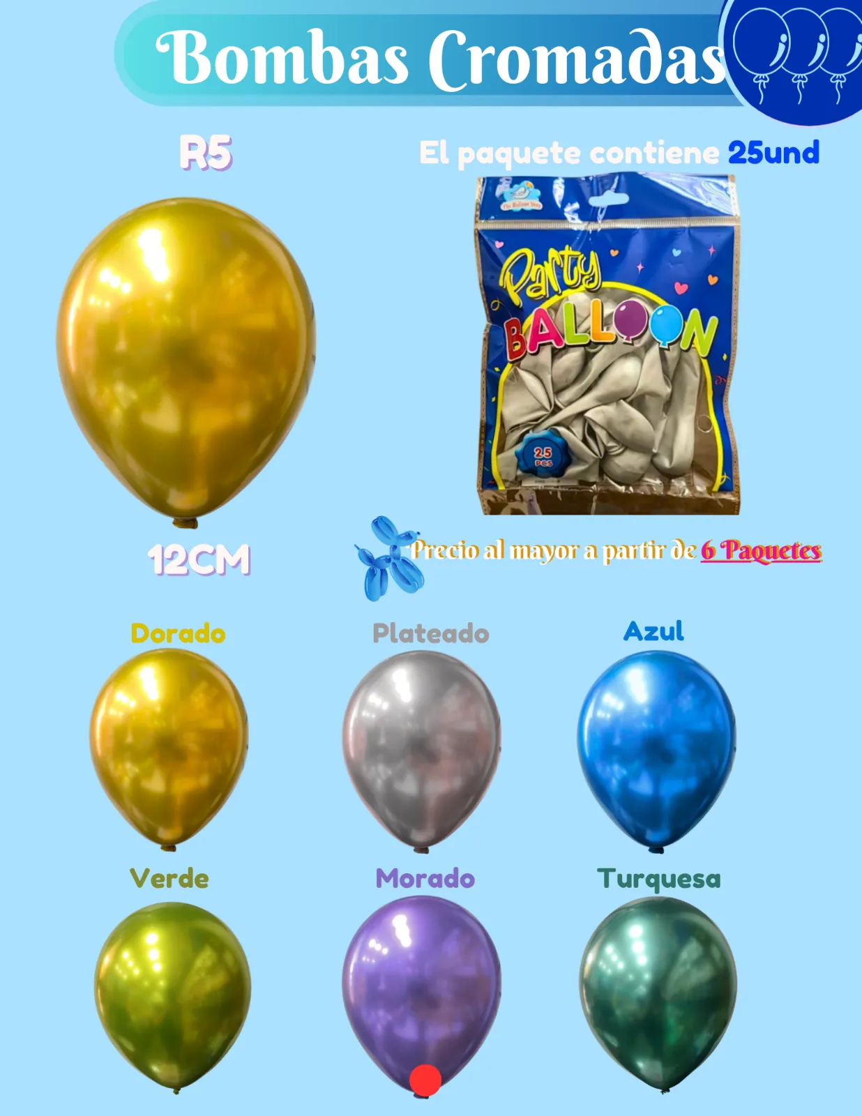 BOMBAS CROMADAS R5 X25