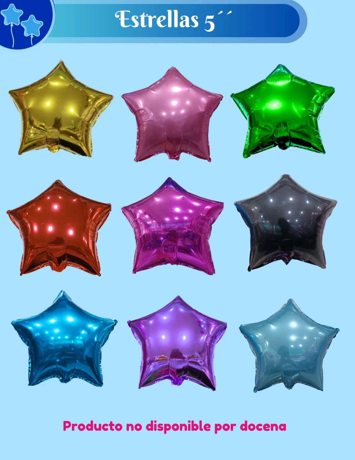 GLOBOS 5" ESTRELLAS