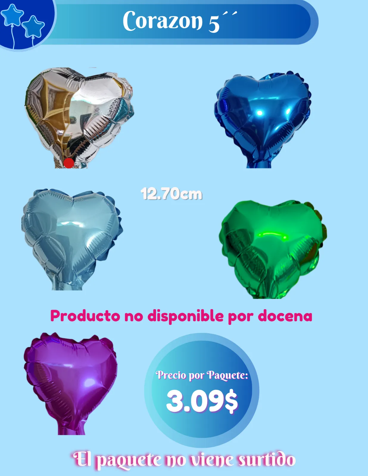 GLOBOS 5" CORAZON