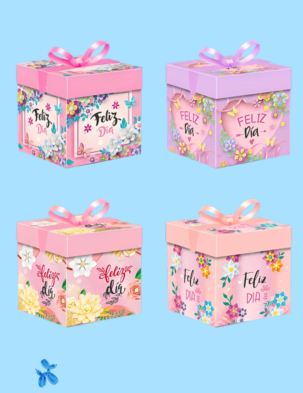 CAJAS DE REGALO ESTAMPADAS FELIZ DIA JJCCJ004