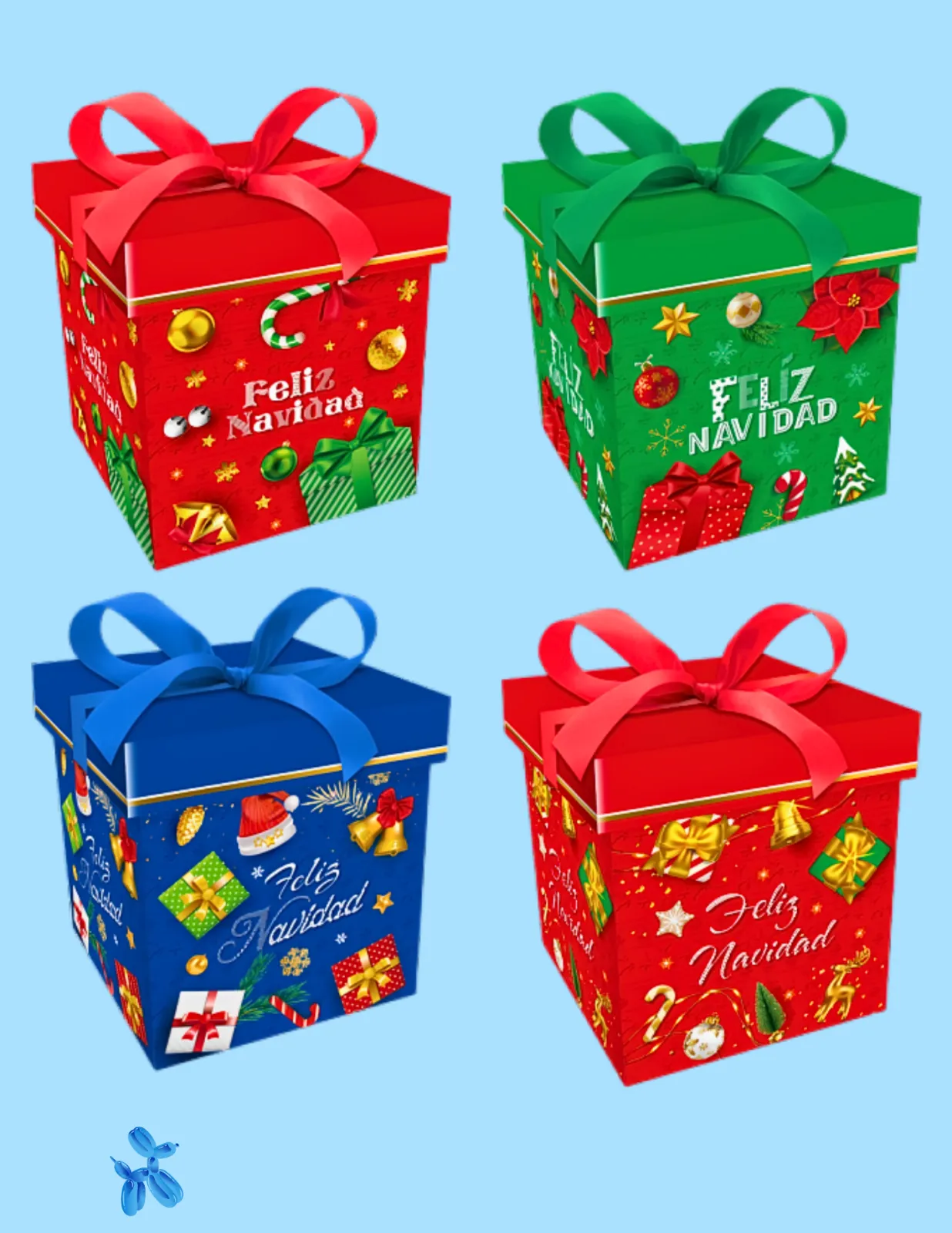 CAJAS DE REGALO ESTAMPADAS NAVIDAD JJCCJ002