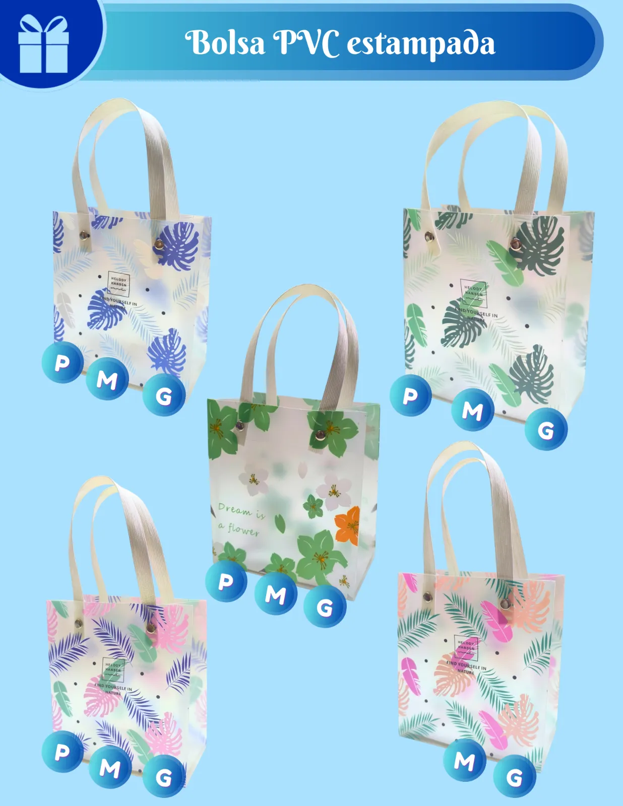 BOLSAS PVC ESTAMPADA
