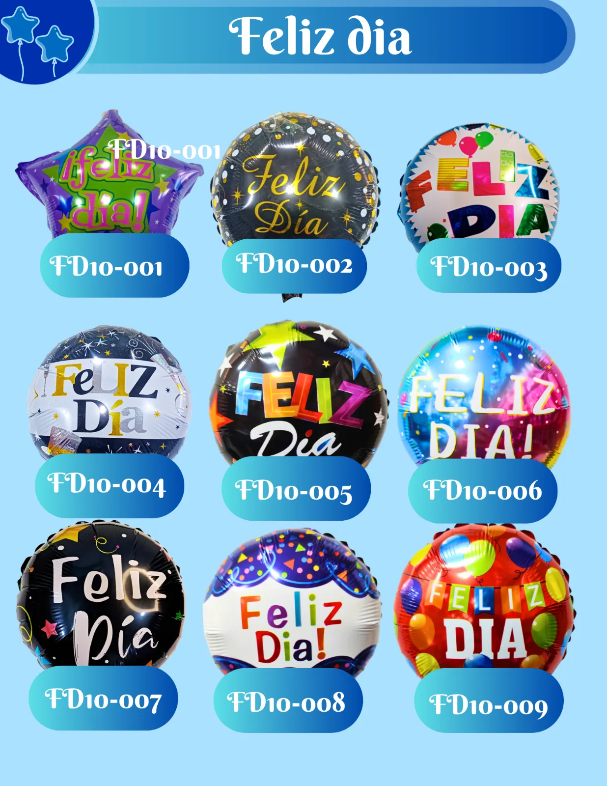 GLOBOS 10" FELIZ DIA
