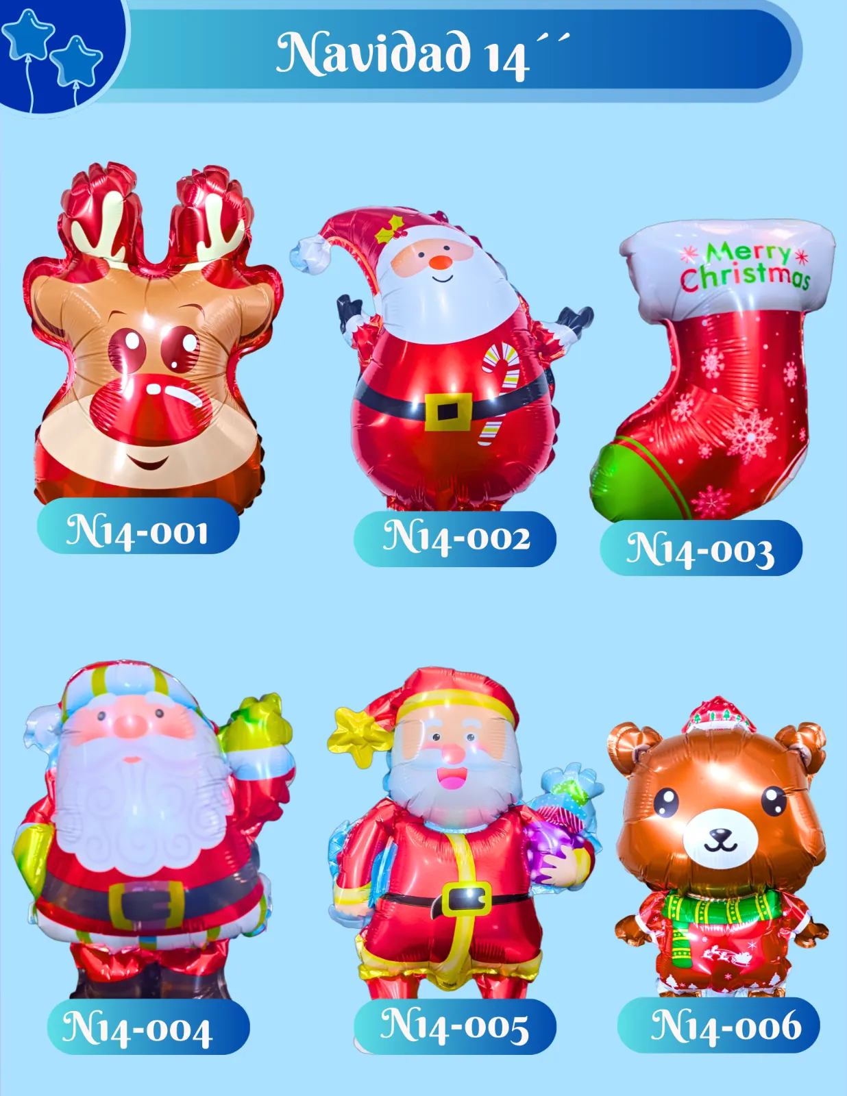 GLOBOS 14" NAVIDAD