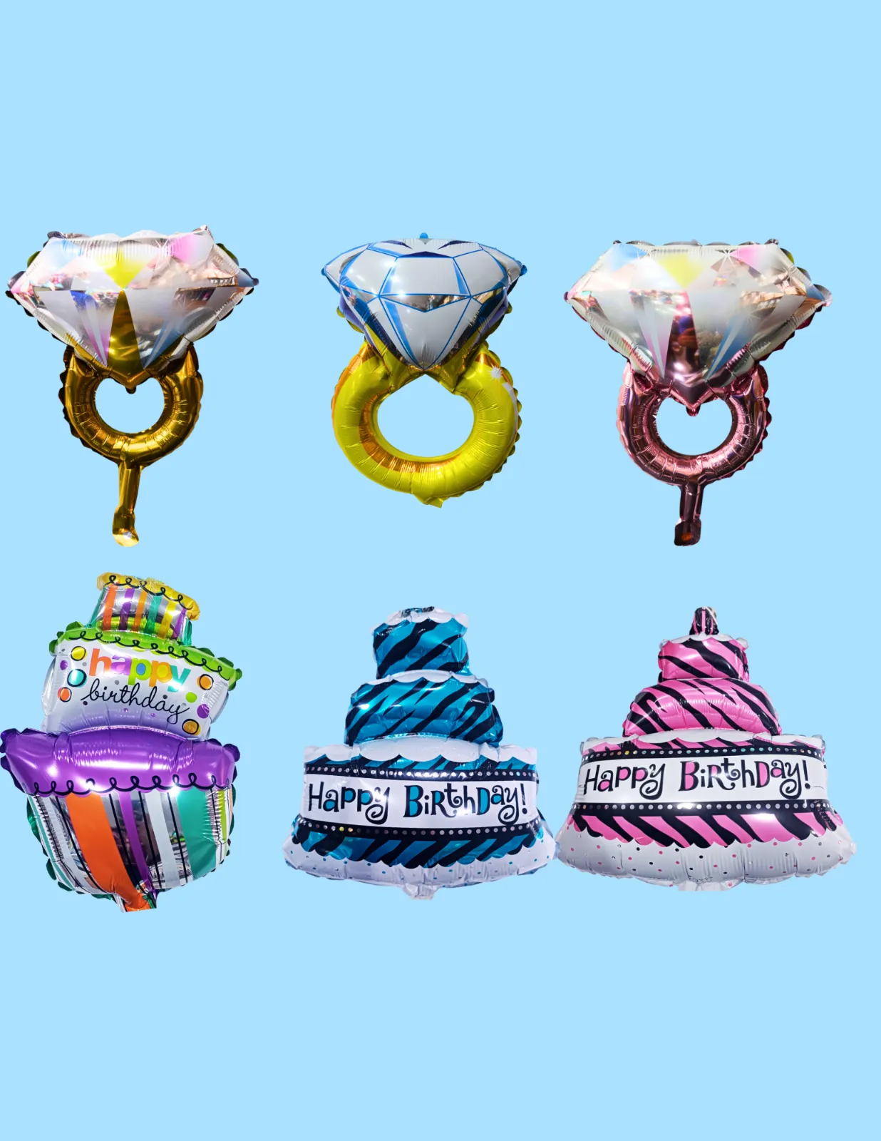 GLOBOS 14" ANILLOS Y TORTAS