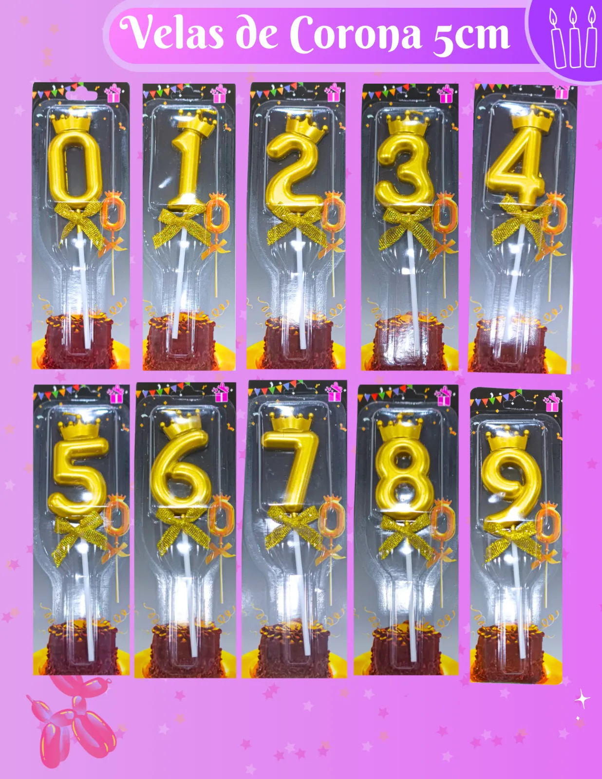 VELAS CORONA 5CM