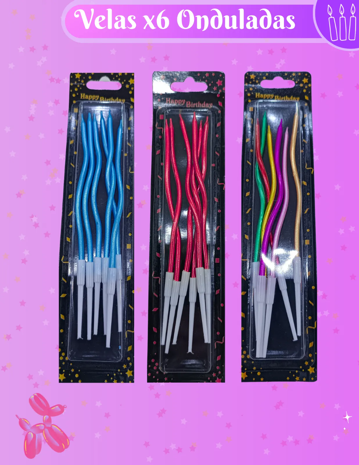 VELAS X6 ONDULADAS