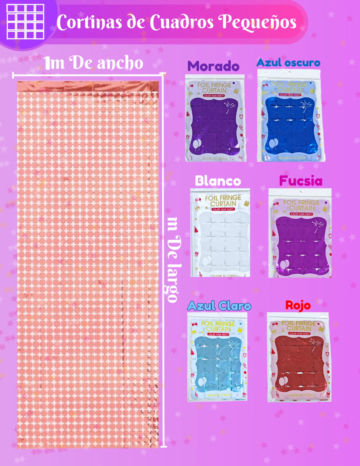 CORTINAS DE CUADROS PEQUEÑOS