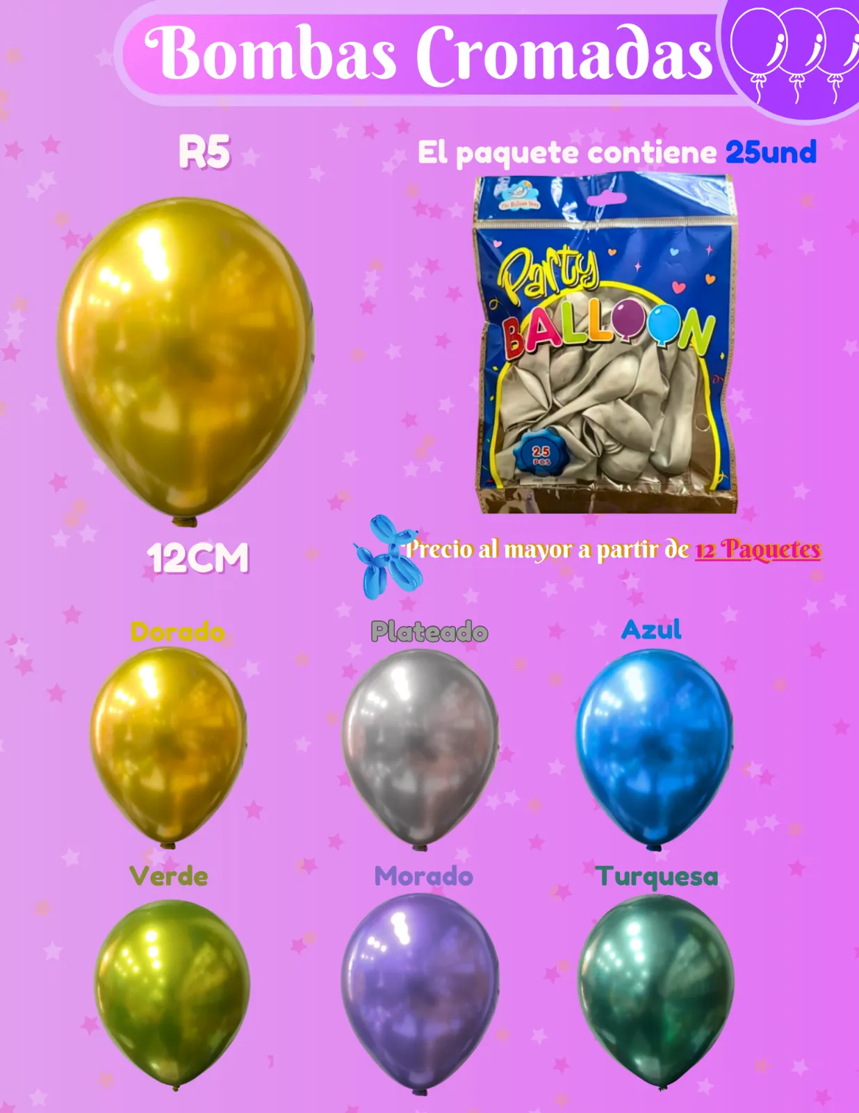 BOMBAS CROMADAS R5 X25
