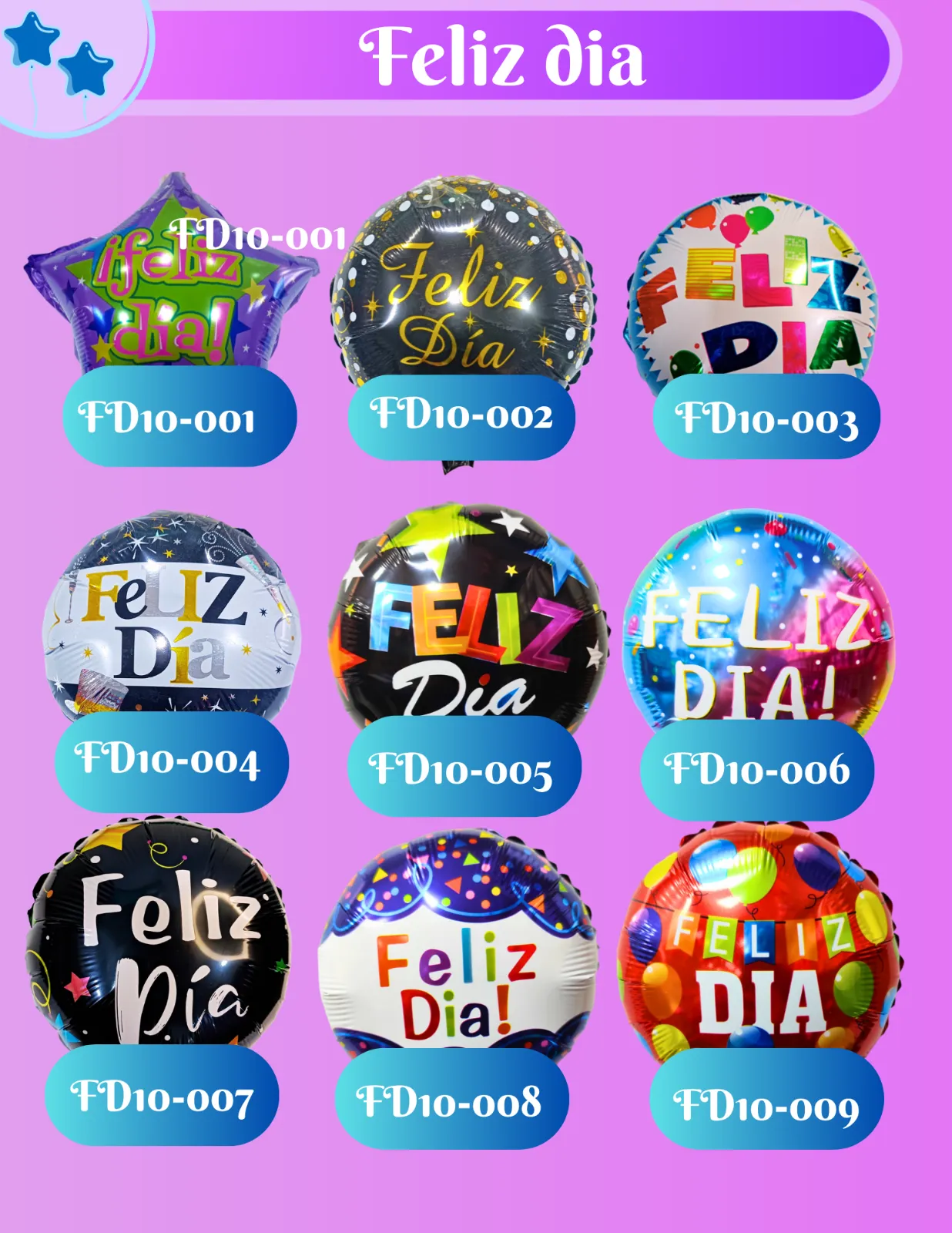 GLOBOS 10" FELIZ DIA