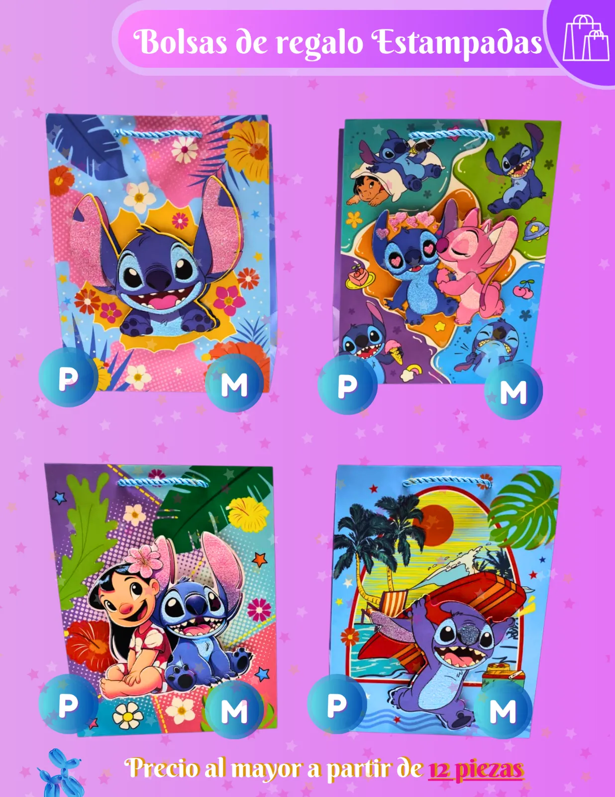 BOLSAS DE REGALO (STICH)