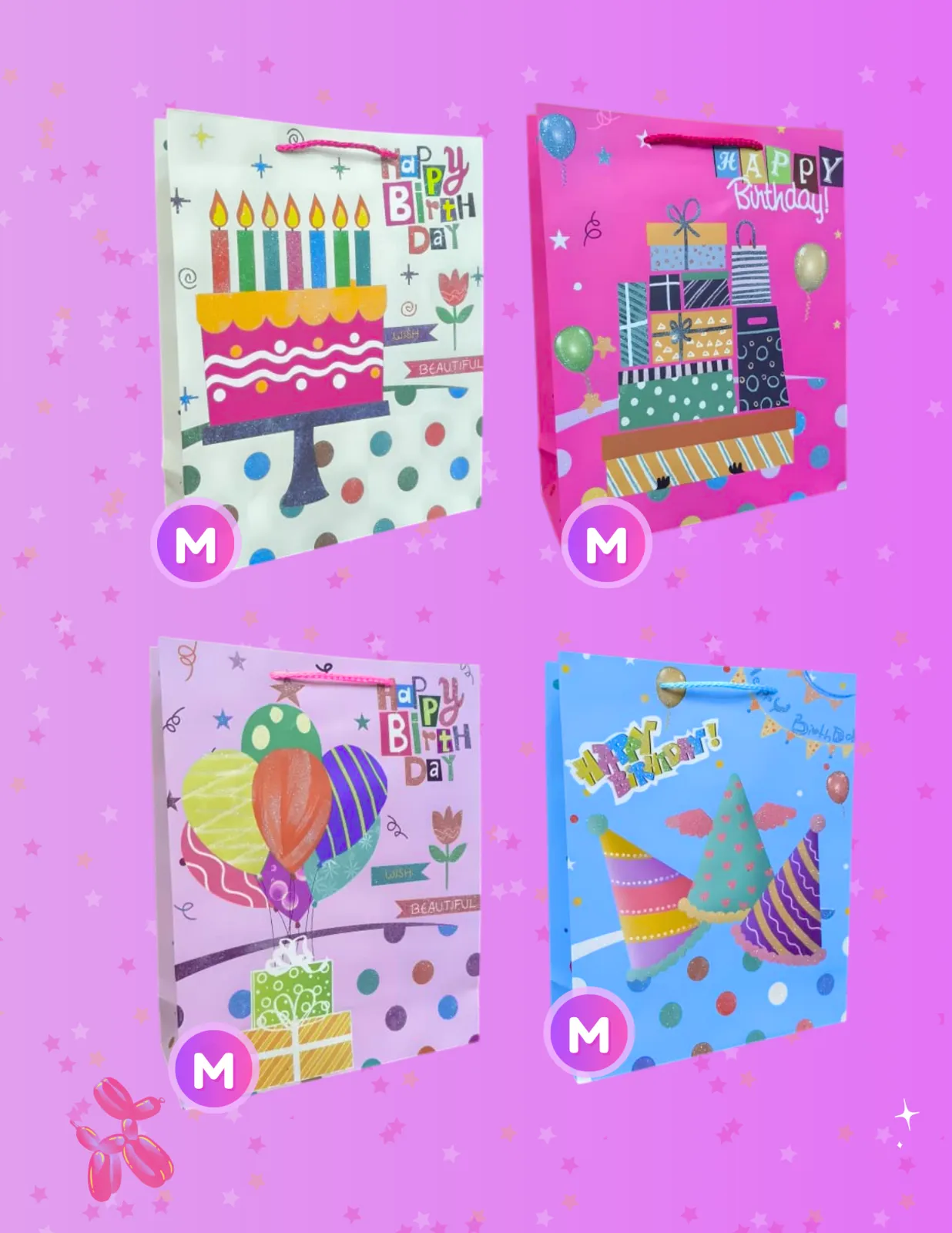 BOLSAS DE REGALO FELIZ CUMPLEAÑOS JJCBR004