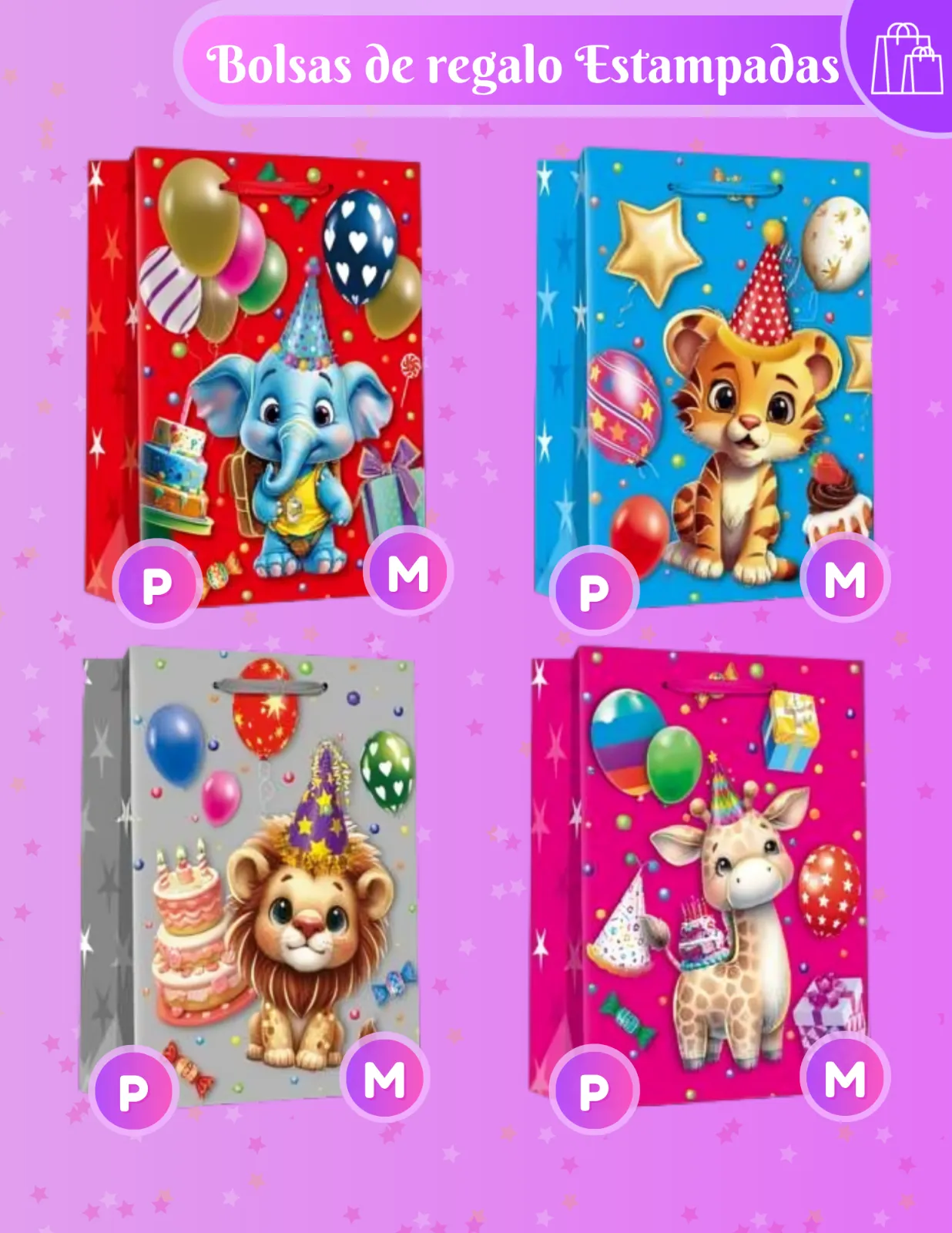 BOLSAS DE REGALO FELIZ INFANTILES JJCBR003