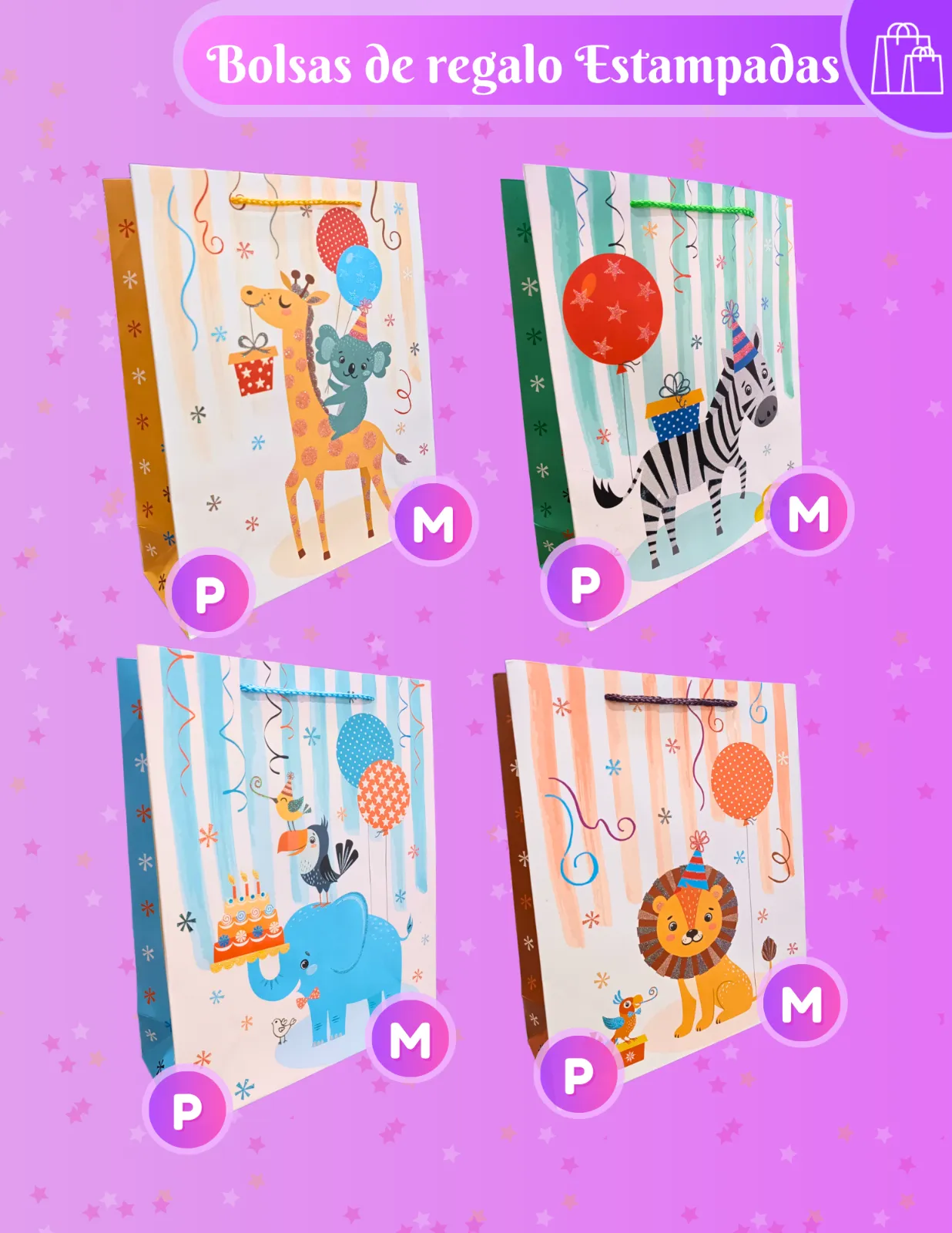 BOLSAS DE REGALO FELIZ INFANTILES JJCBR004