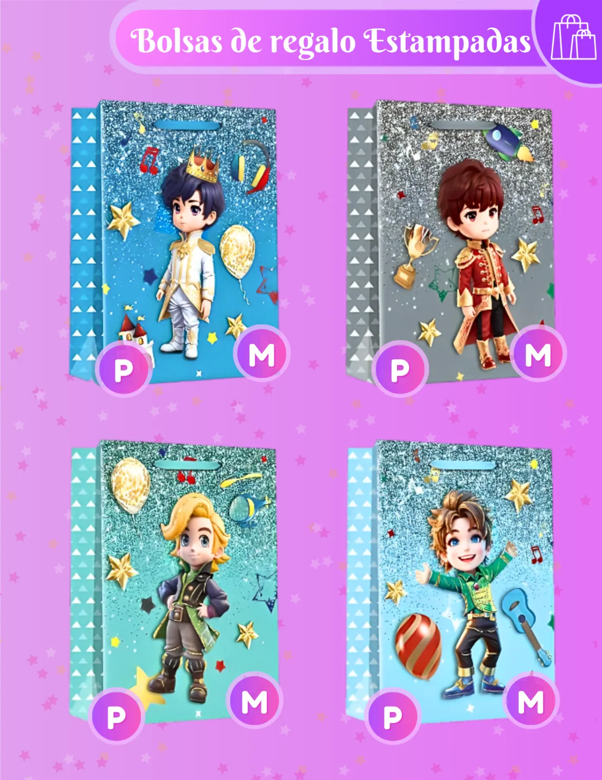 BOLSAS DE REGALO PRINCIPES JJCBR001