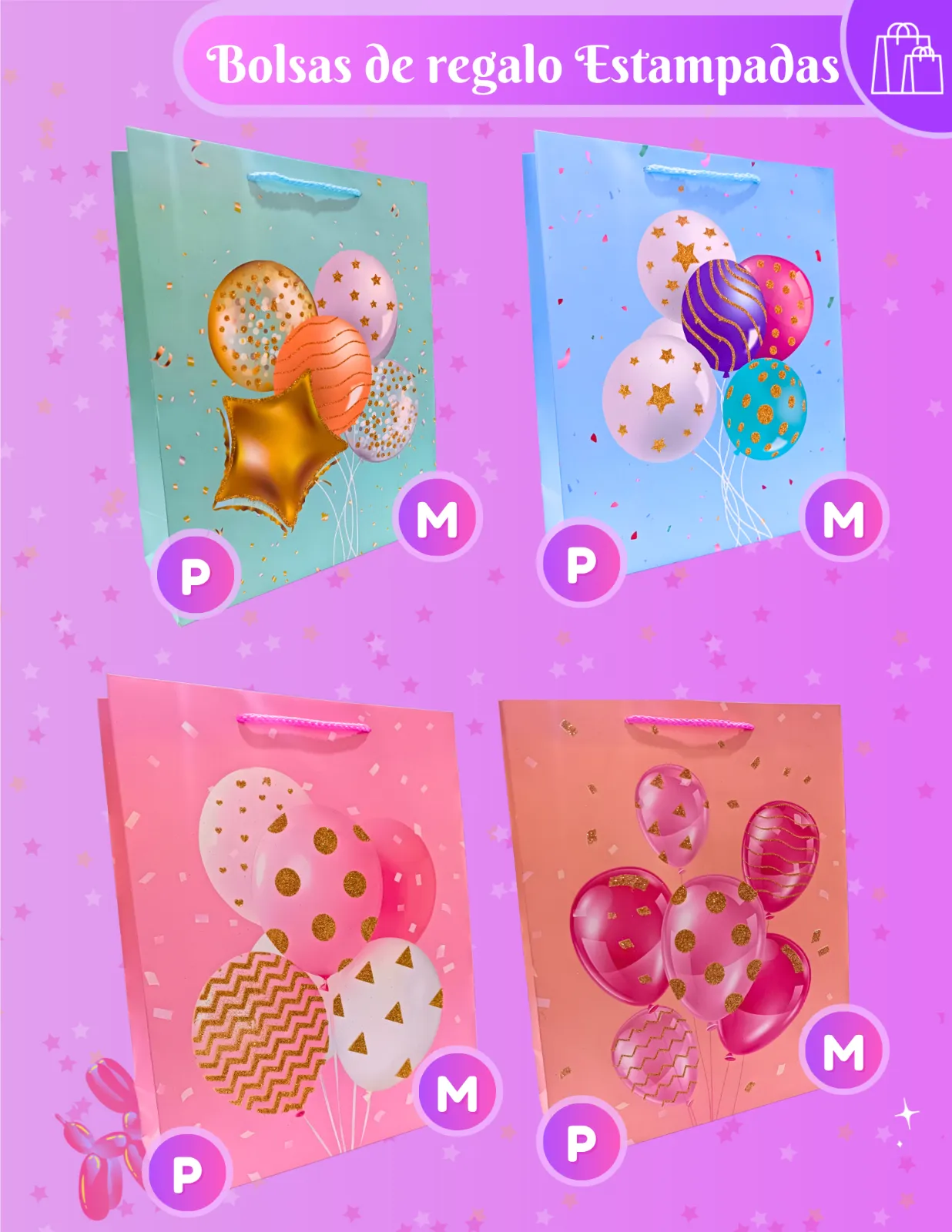 BOLSAS DE REGALO FELIZ CUMPLEAÑOS JJCBR011