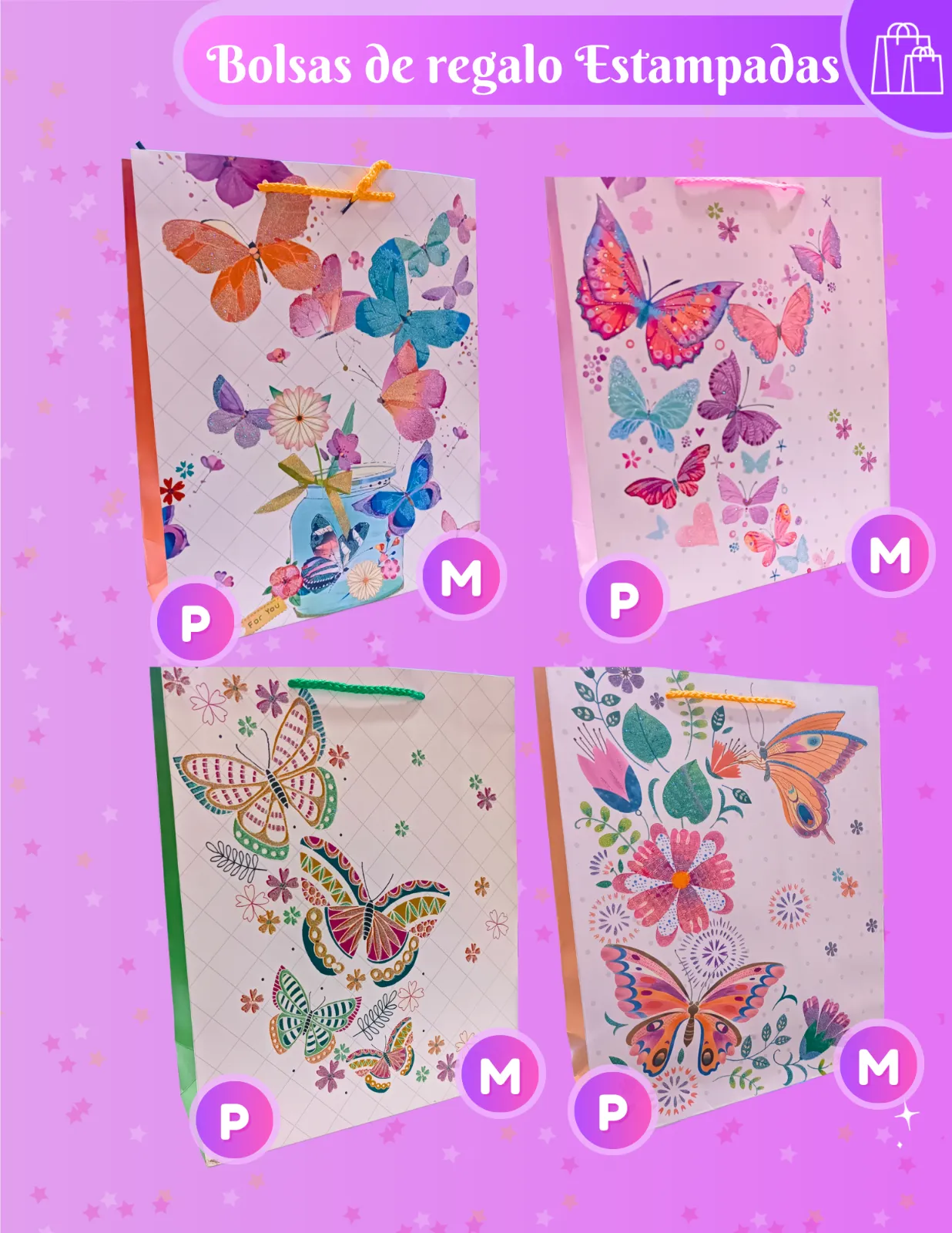 BOLSAS DE REGALO MARIPOSAS JJCBR001