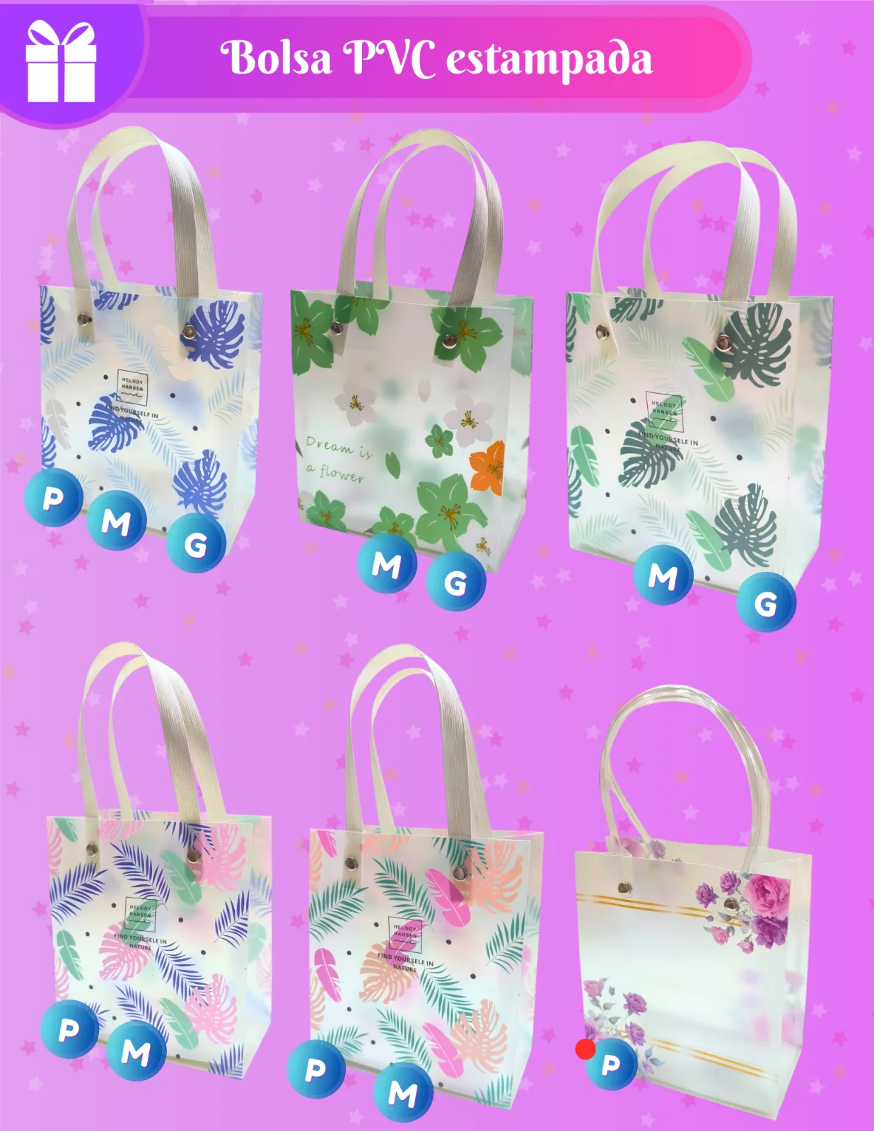 BOLSAS PVC ESTAMPADA