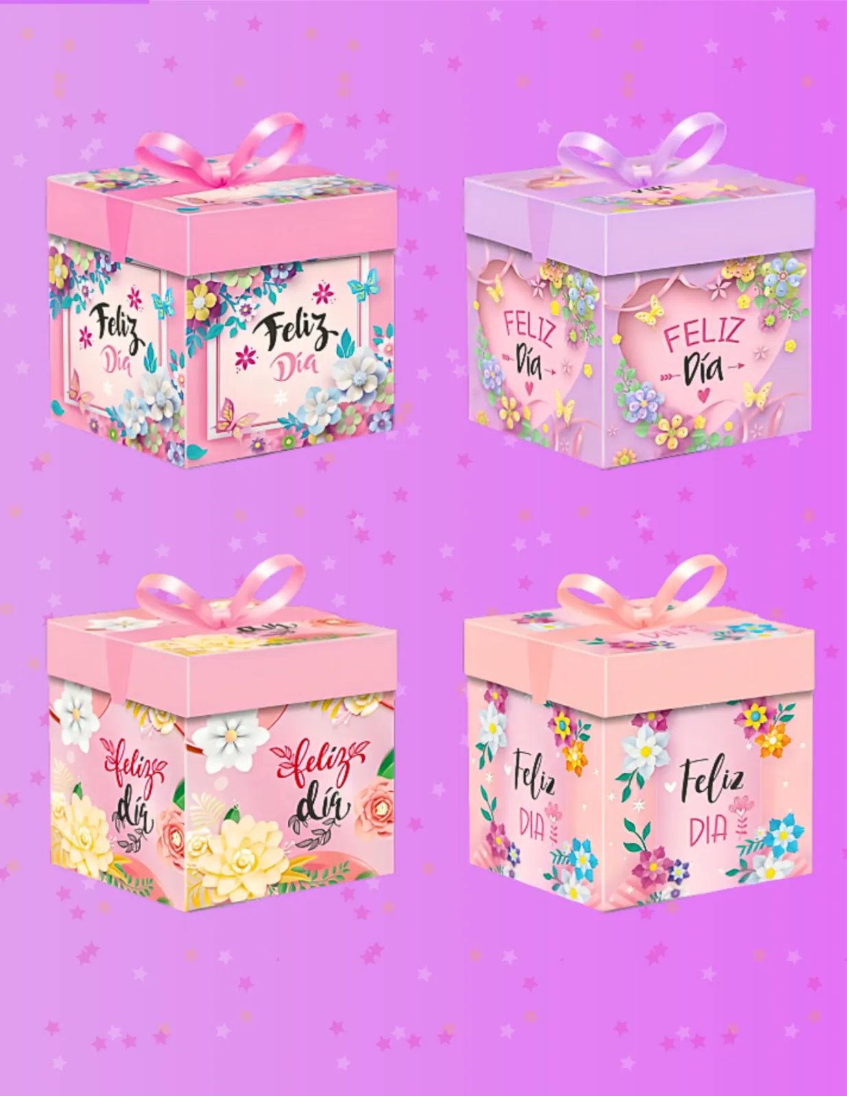 CAJAS DE REGALO ESTAMPADAS FELIZ DIA JJCCJ004