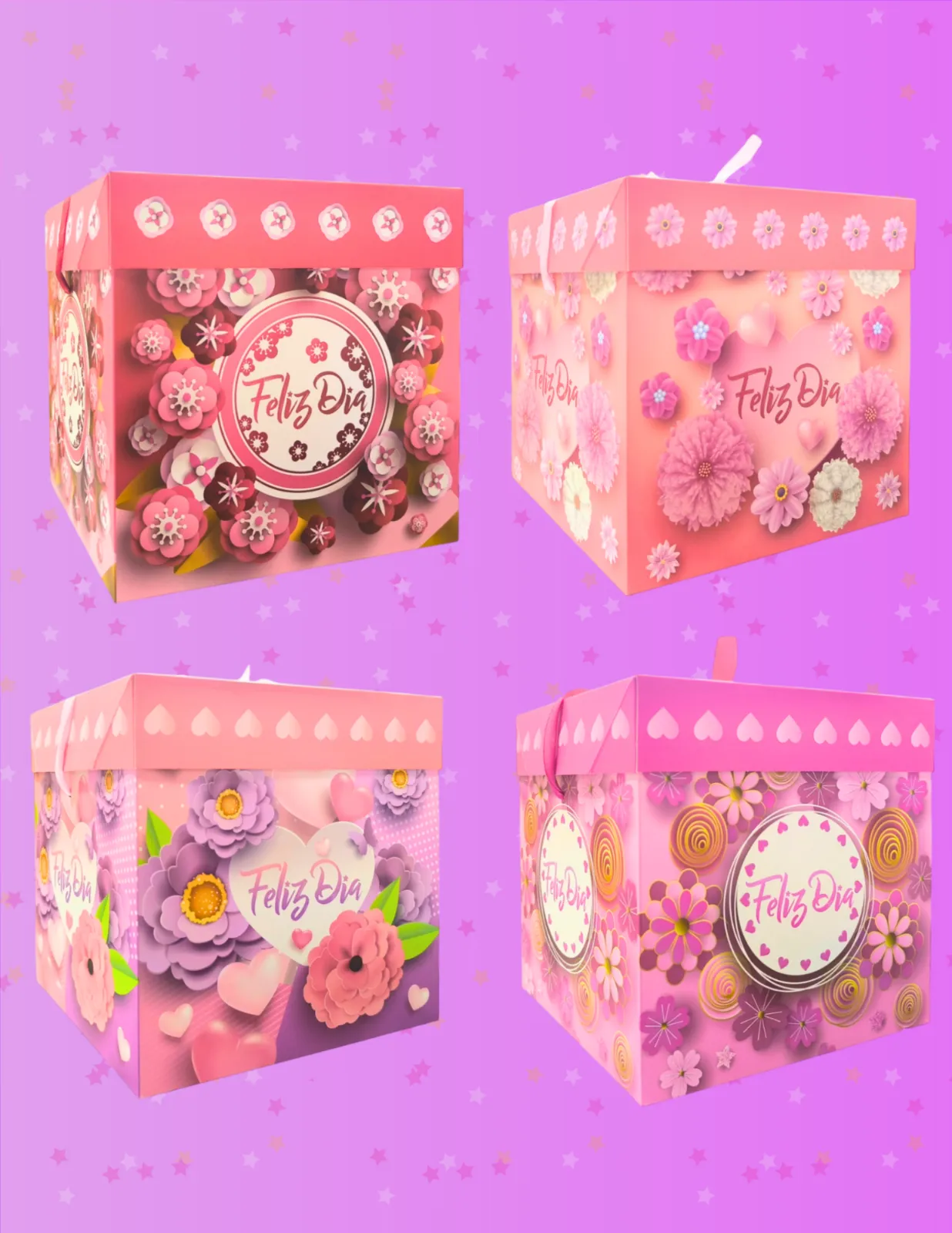 CAJAS DE REGALO ESTAMPADAS FELIZ DIA JJCCJ006
