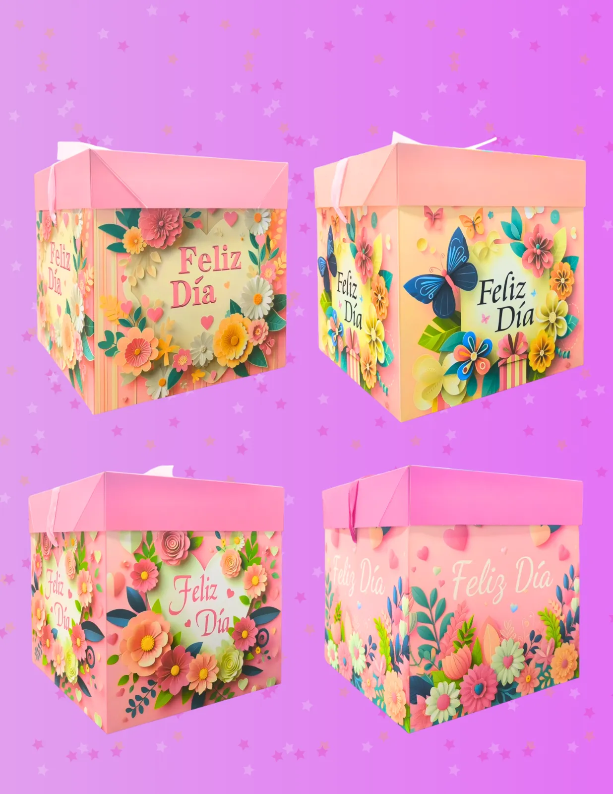 CAJAS DE REGALO ESTAMPADAS FELIZ DIA JJCCJ007