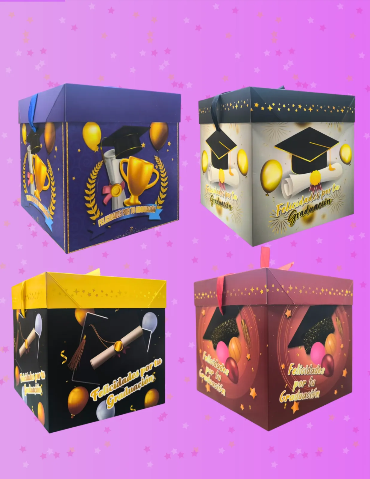 CAJAS DE REGALO ESTAMPADAS GRADUACION JJCCJ001