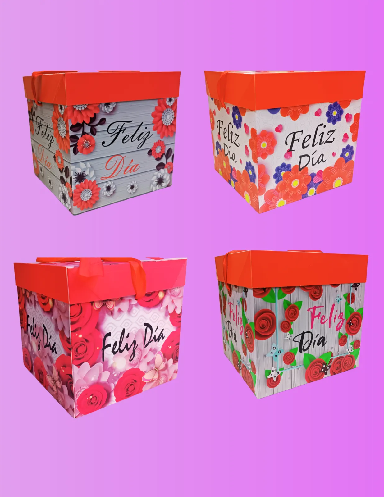 CAJAS DE REGALO ESTAMPADAS FELIZ DIA JJCCJ003