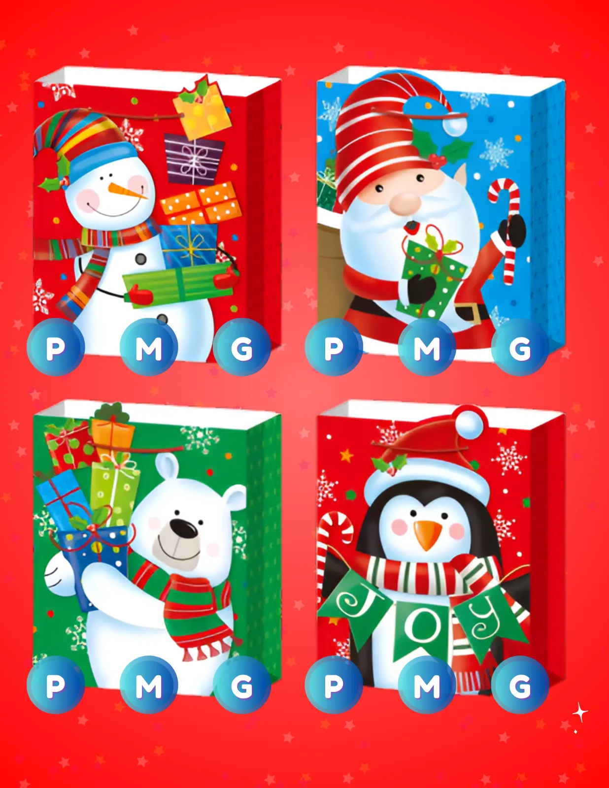 BOLSAS DE REGALO NAVIDAD JJCBR002