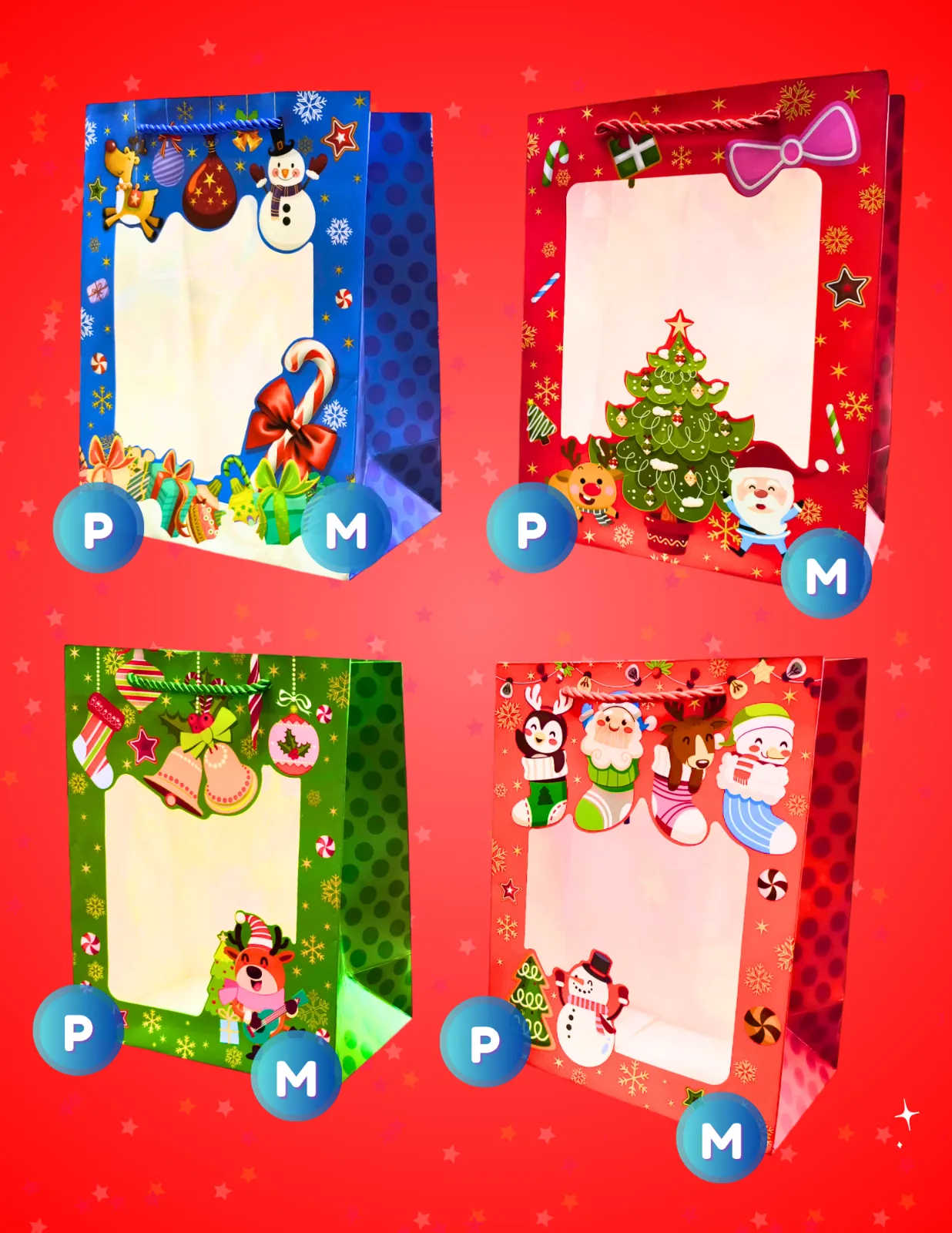 BOLSAS DE REGALO NAVIDAD JJCBR008