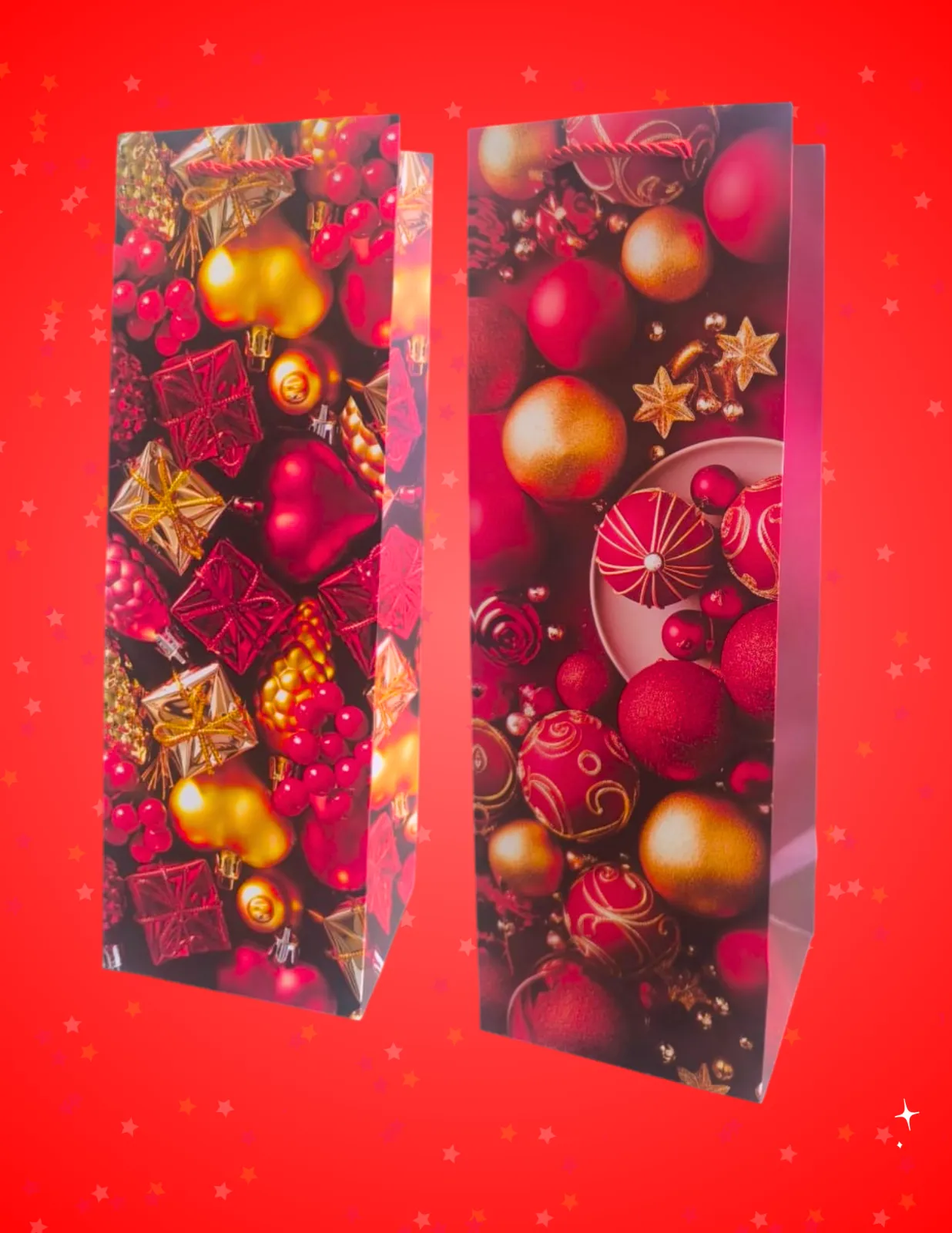 BOLSAS DE REGALO PARA BOTELLAS (NAVIDAD)
