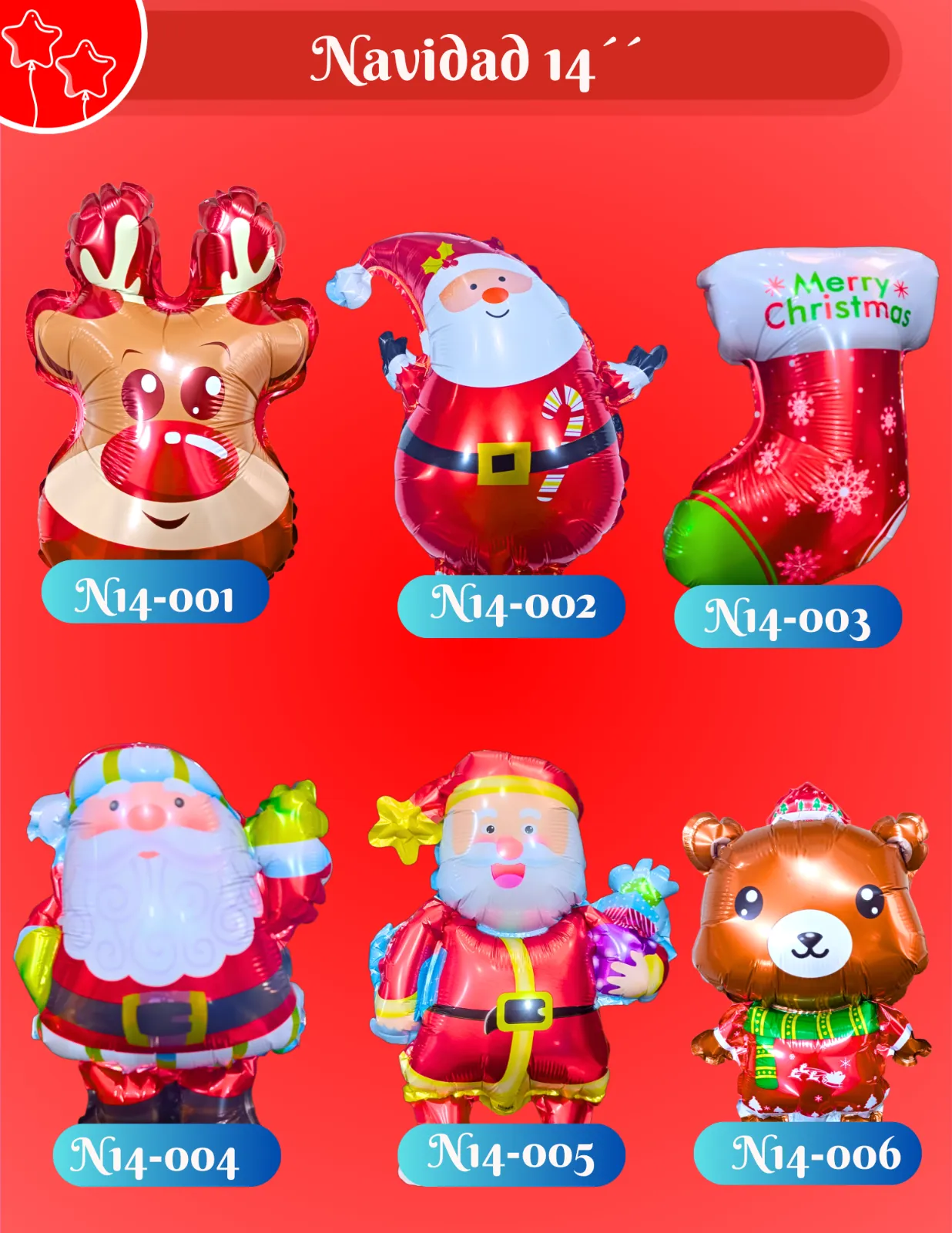 GLOBOS 14" NAVIDAD