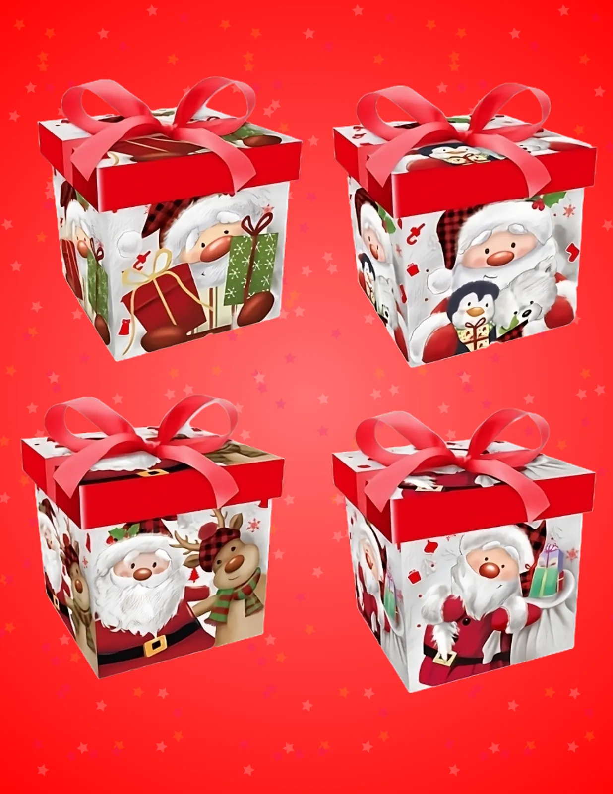CAJAS DE REGALO ESTAMPADAS NAVIDAD JJCCJ001