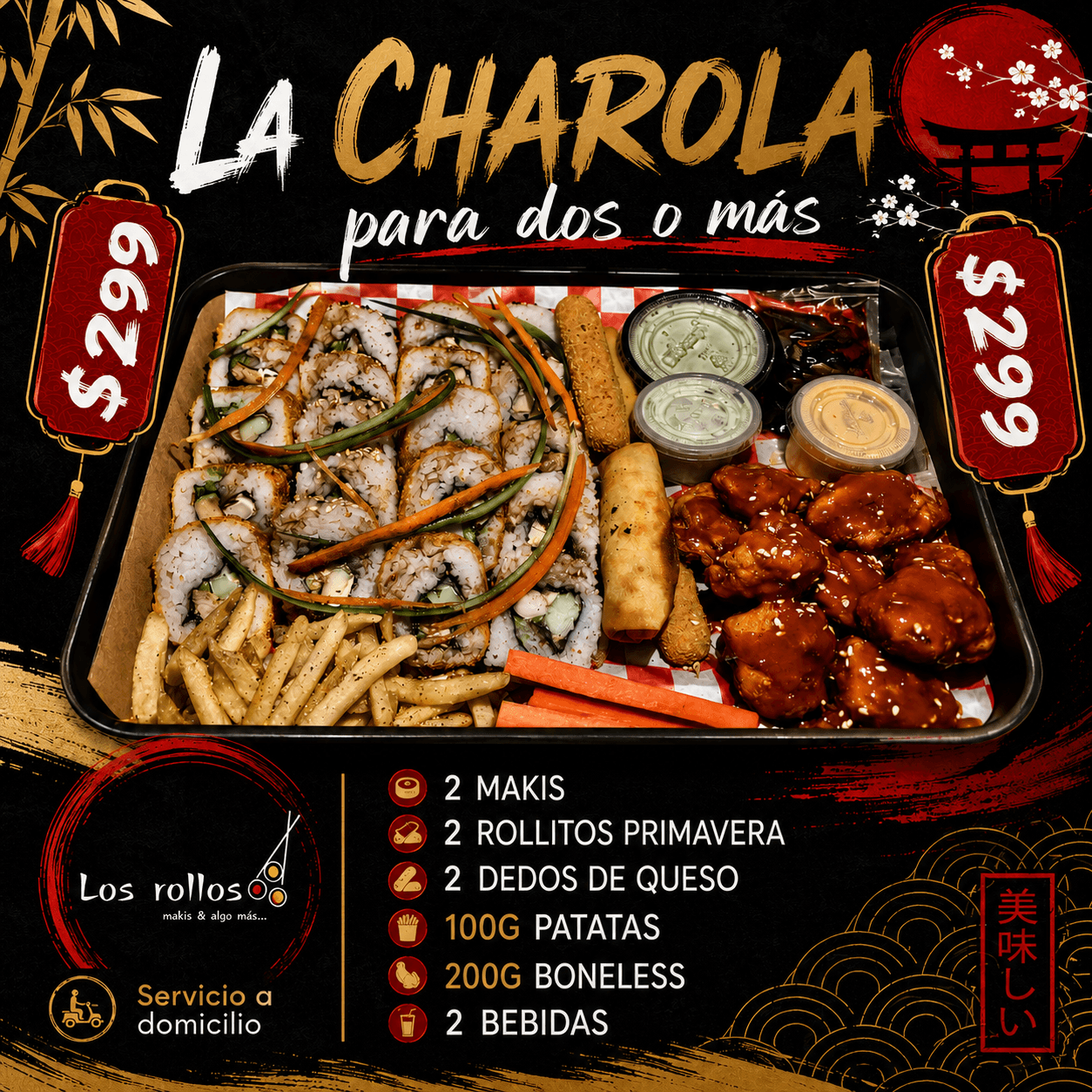 Charola para 2 personas ó mas...