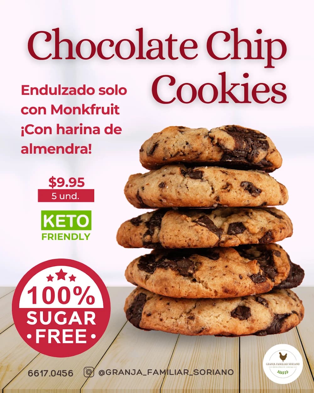 "Chocolate Chip Cookies" SUGAR & GLUTEN FREE