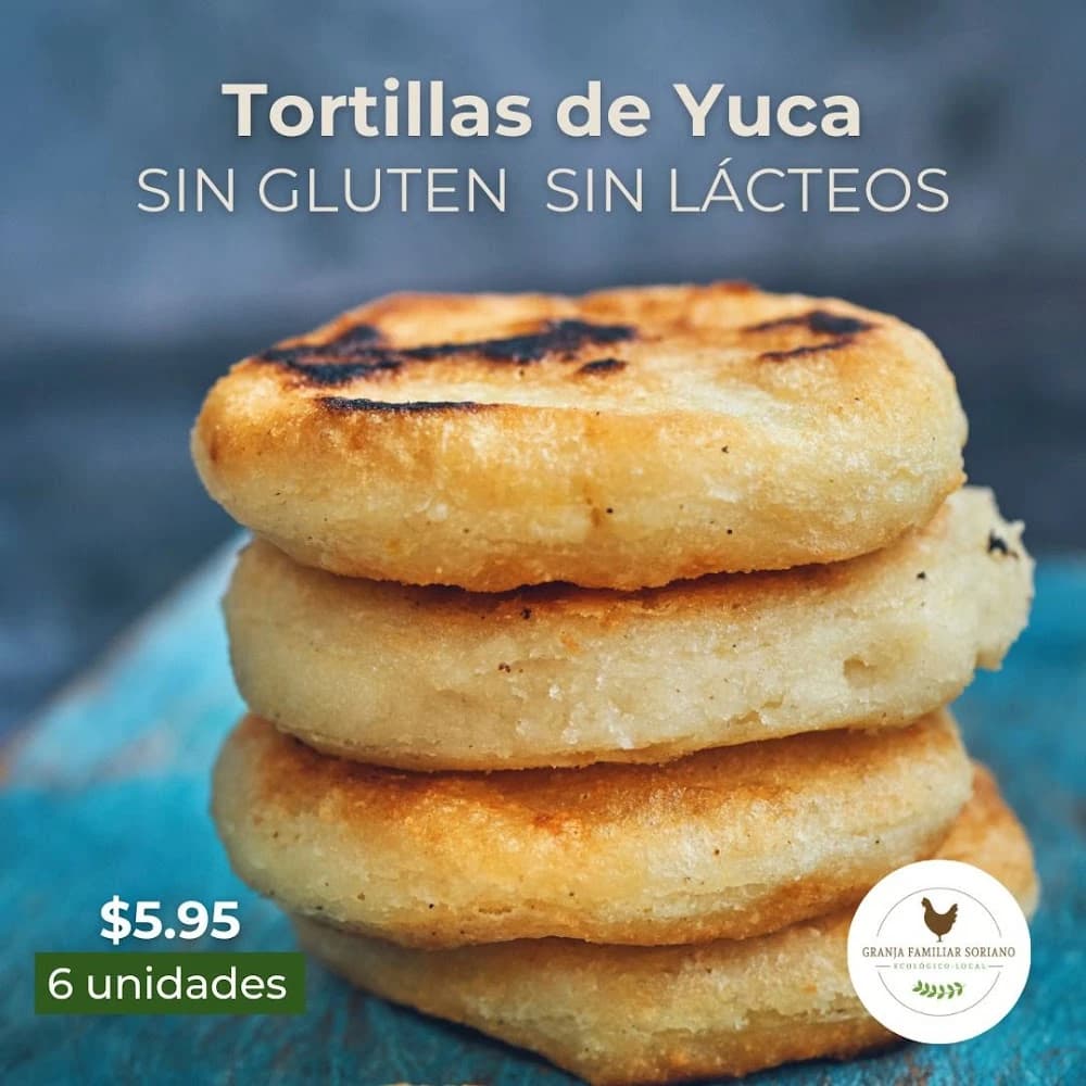 Tortillas de Yuca "SIN GLUTEN" 100% Natural