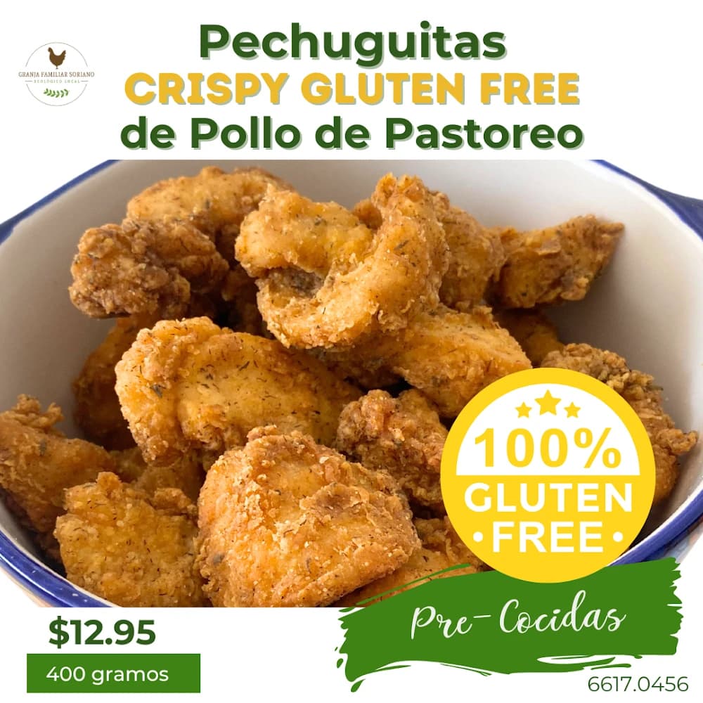 Pechuguitas Crispy "SIN GLUTEN" de Pollo de Pastoreo