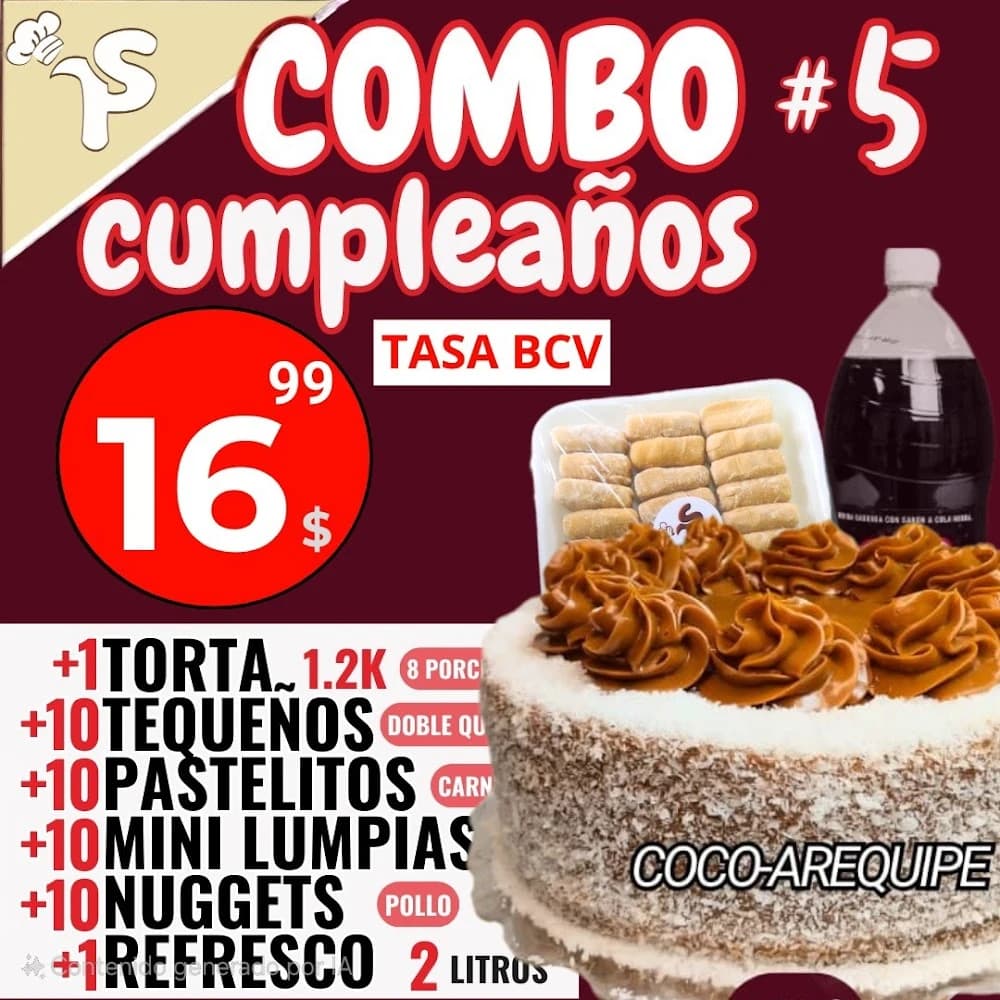 Combo cumpleaños CINCO Torta 9