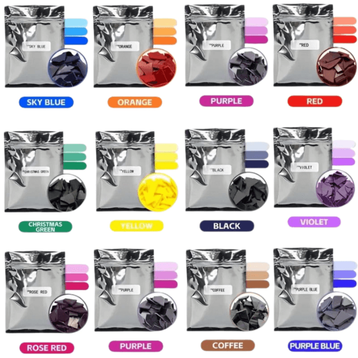 Colores para velas en ceras (Escamas)