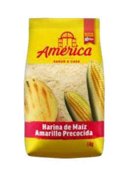 Harina de Maíz Amarillo Precocida Arepas América
