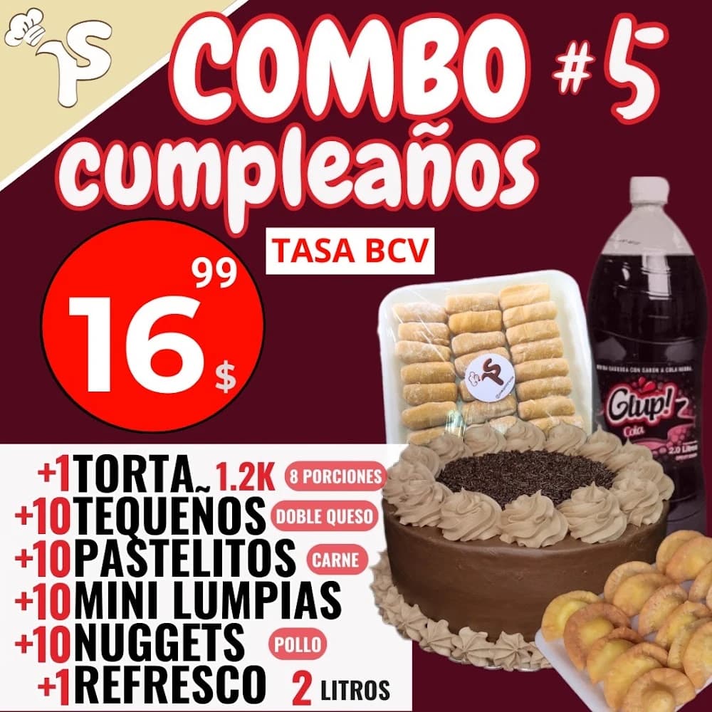 Combo cumpleaños CINCO Torta 1