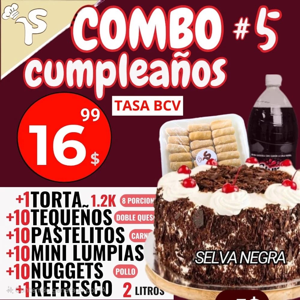 Combo cumpleaños CINCO Torta 8