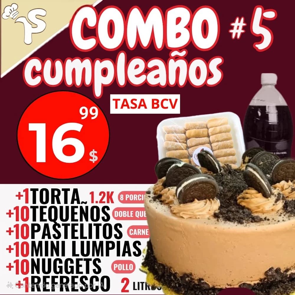Combo cumpleaños CINCO Torta 7