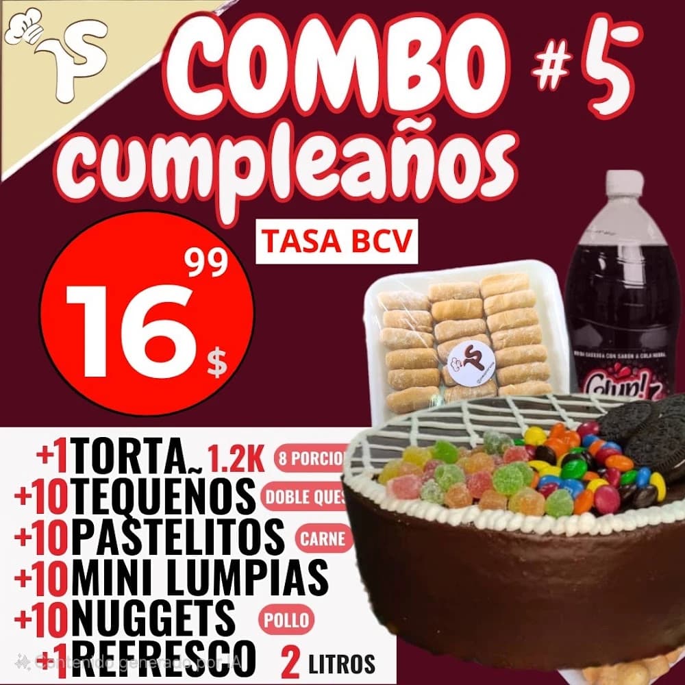 Combo cumpleaños CINCO Torta 11