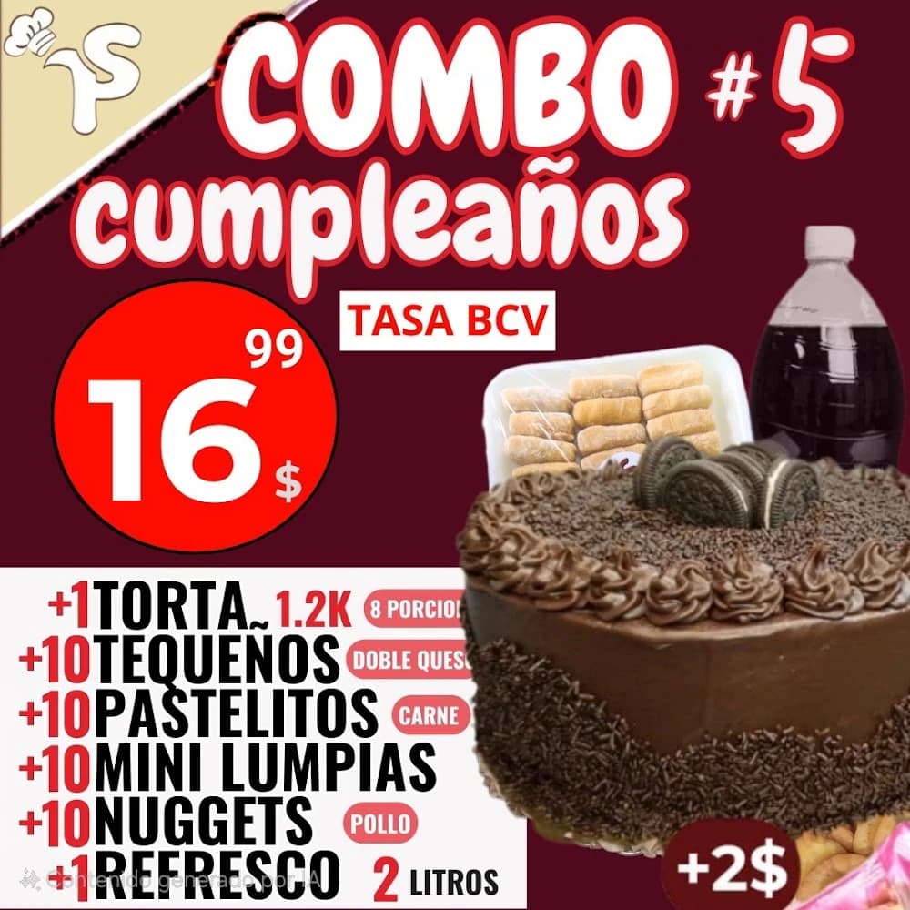 Combo cumpleaños CINCO Torta 10